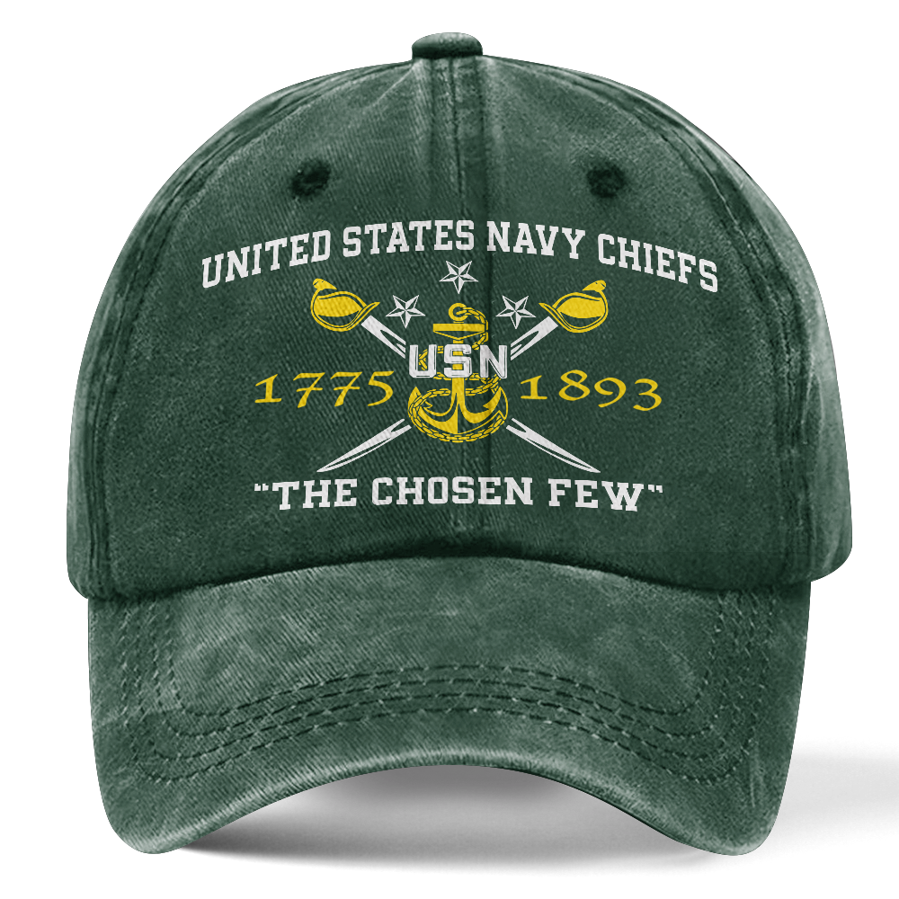 Personalizable Navy Chiefs The Chosen Few Washed Cap