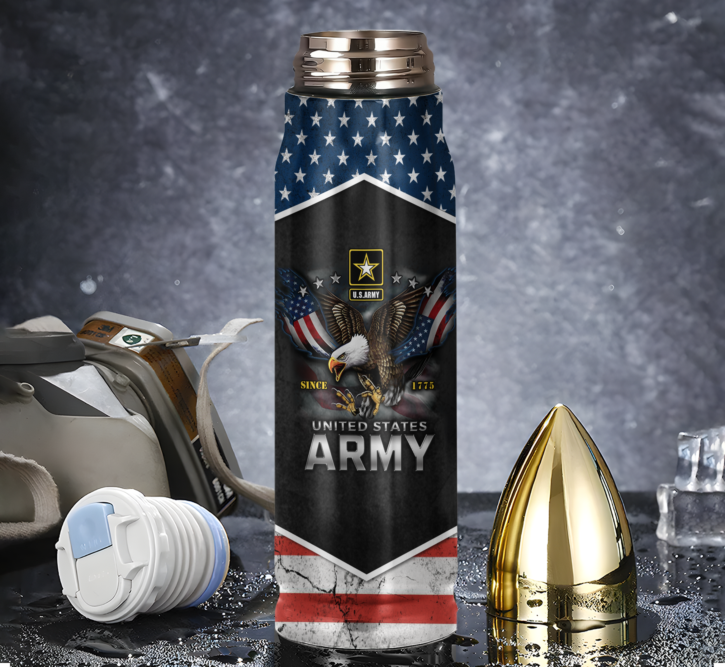 Army 250th Anniversary Bullet Tumbler