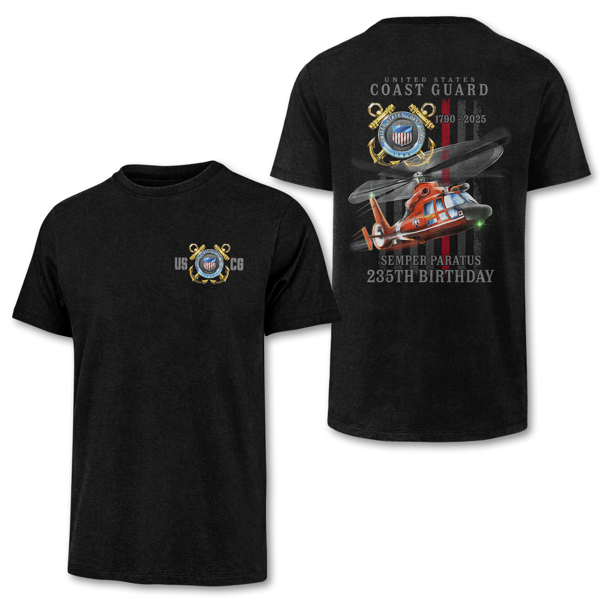 Coast Guard 235th Birthday Double Sided Classic T-shirt