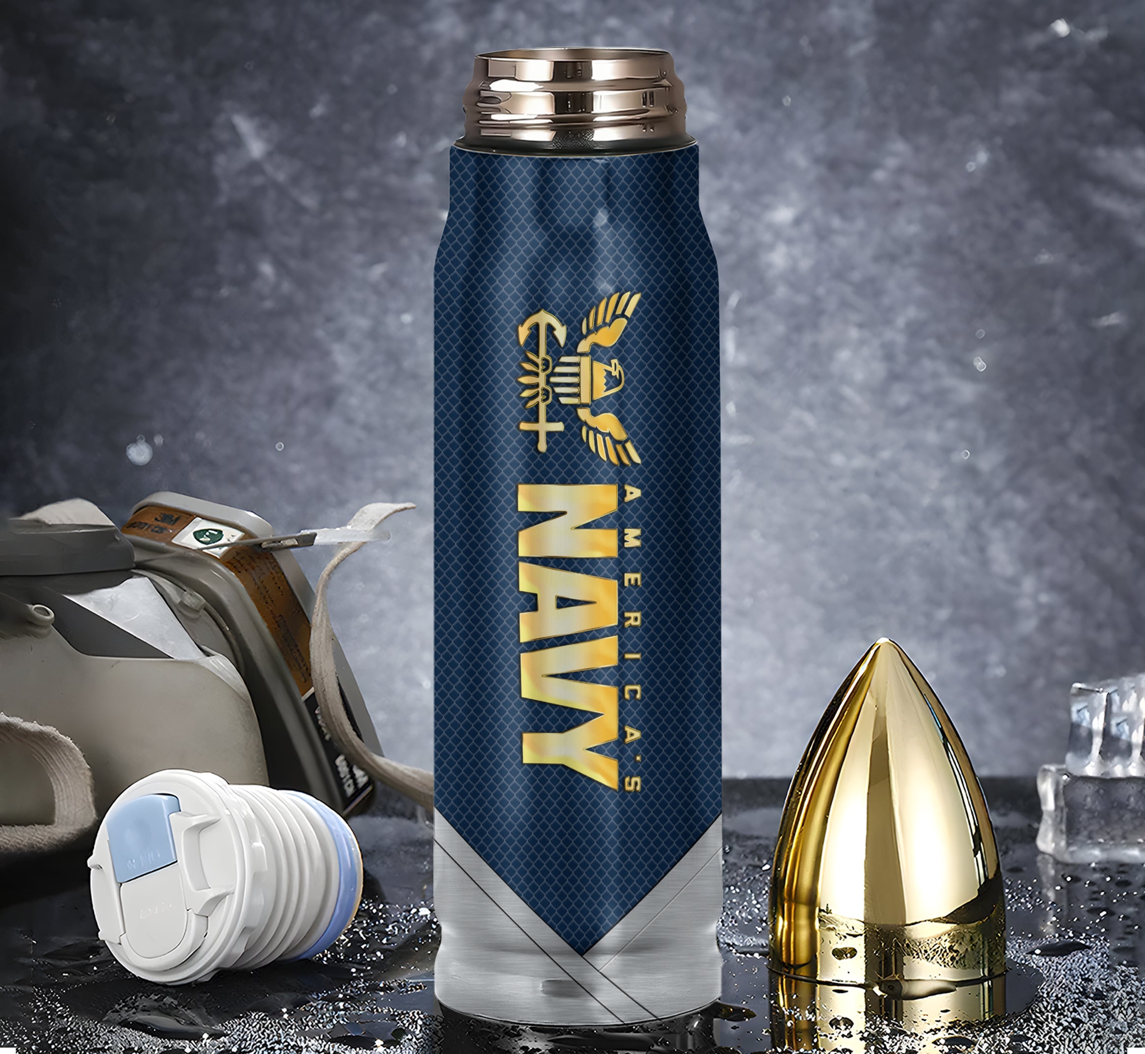 Navy 250th Anniversary Bullet Tumbler