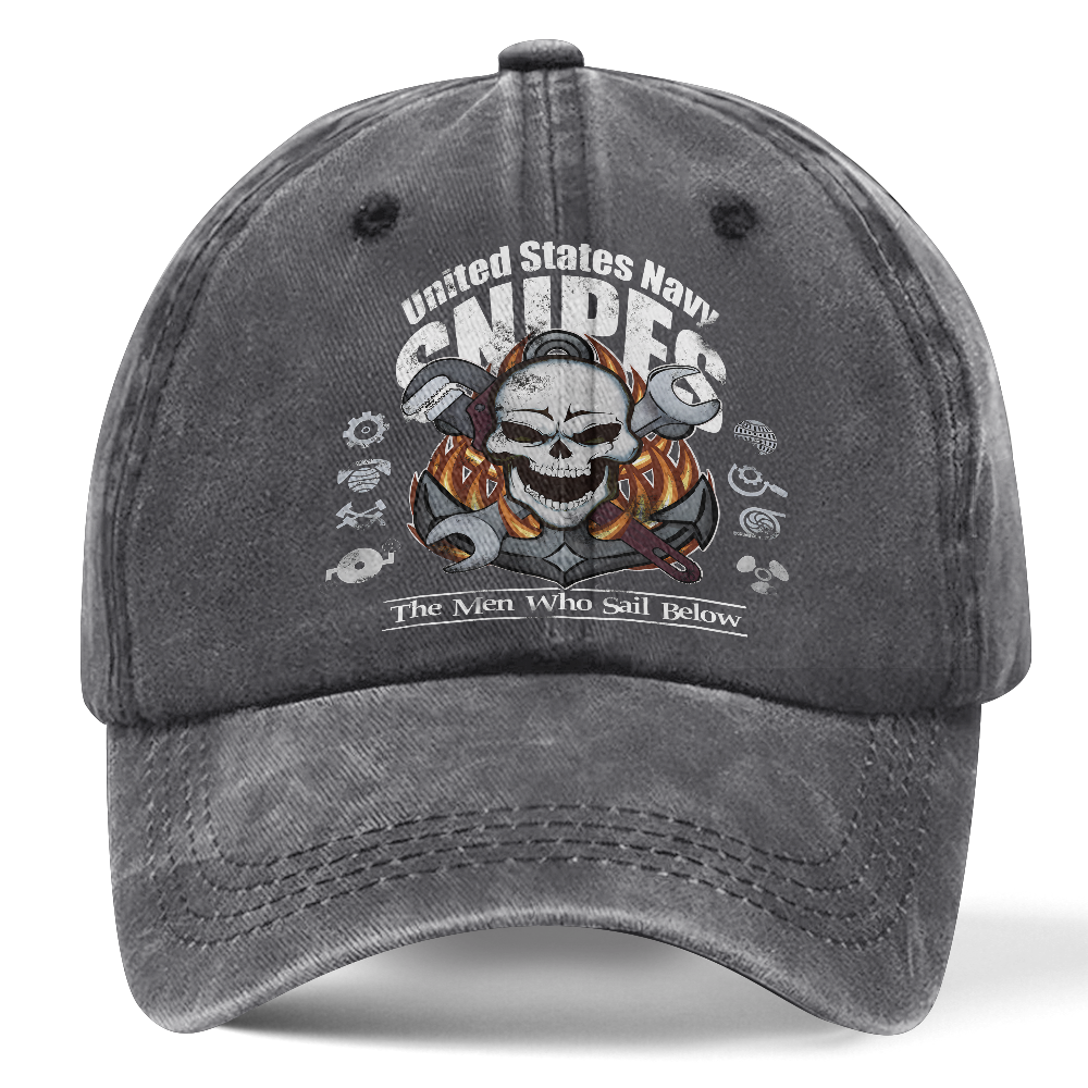 Personalizable Navy Snipes Washed Cap