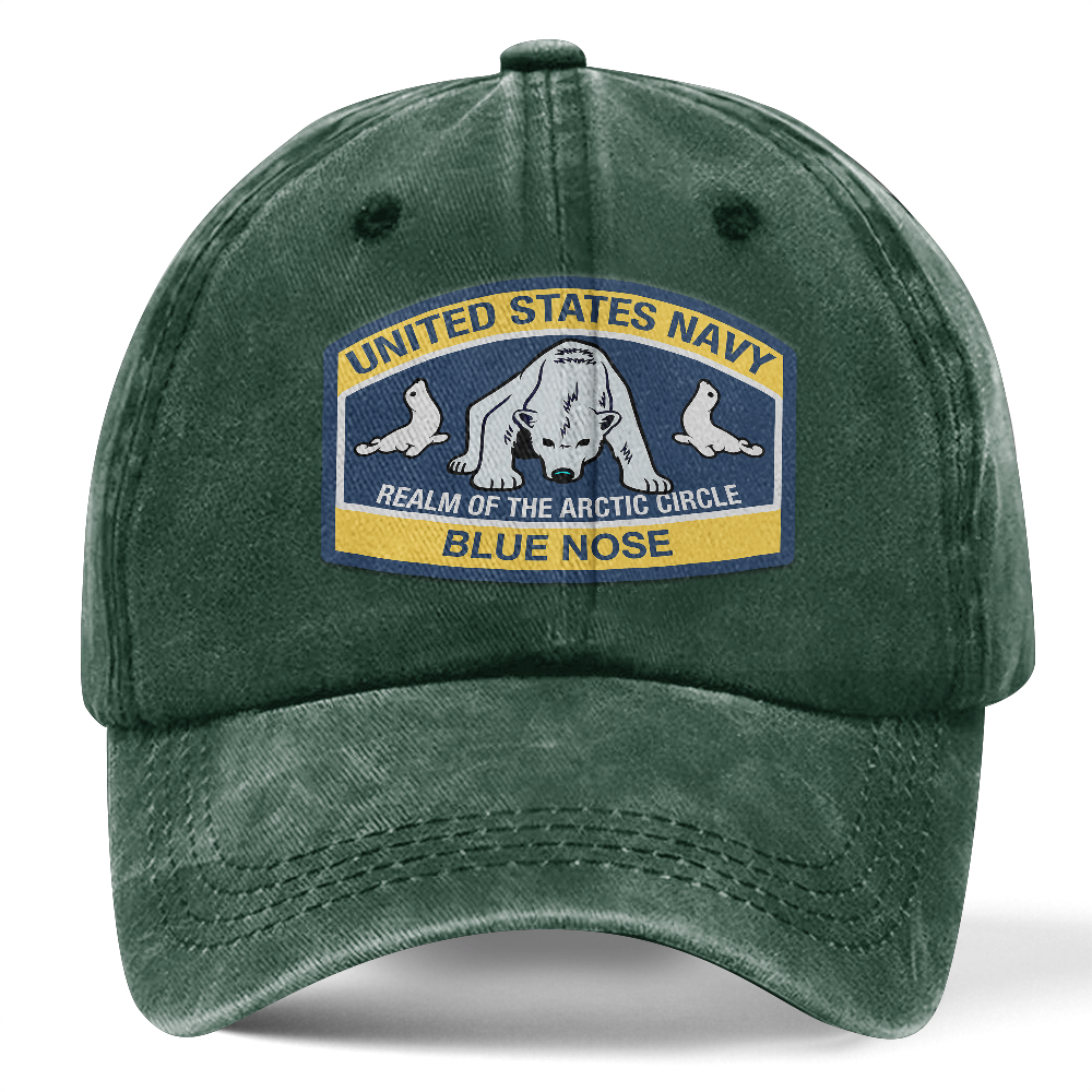 Personalizable Blue Nose Washed Cap