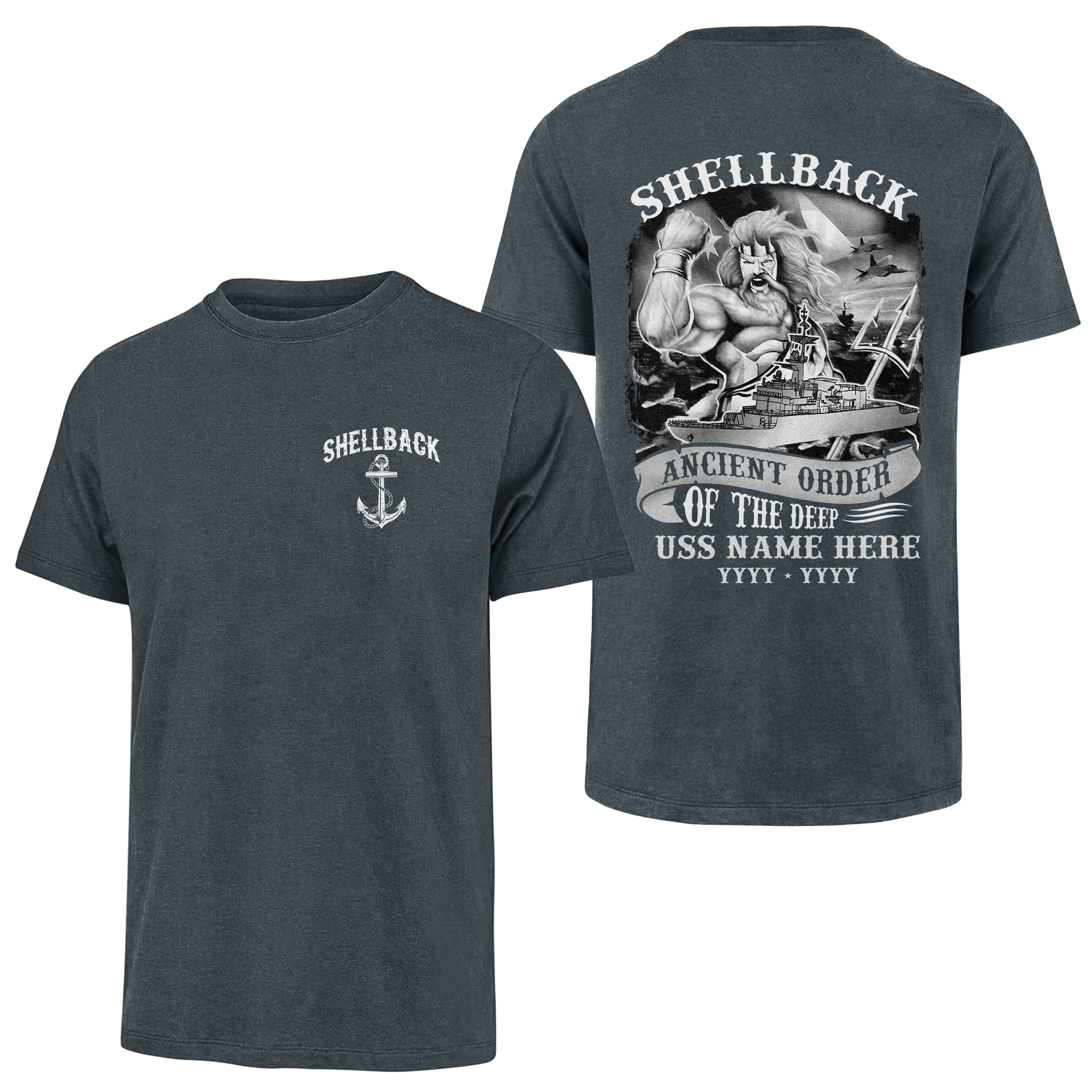 Personalized Shellback Ancient Order Of The Deep Double Sided Classic T-shirt
