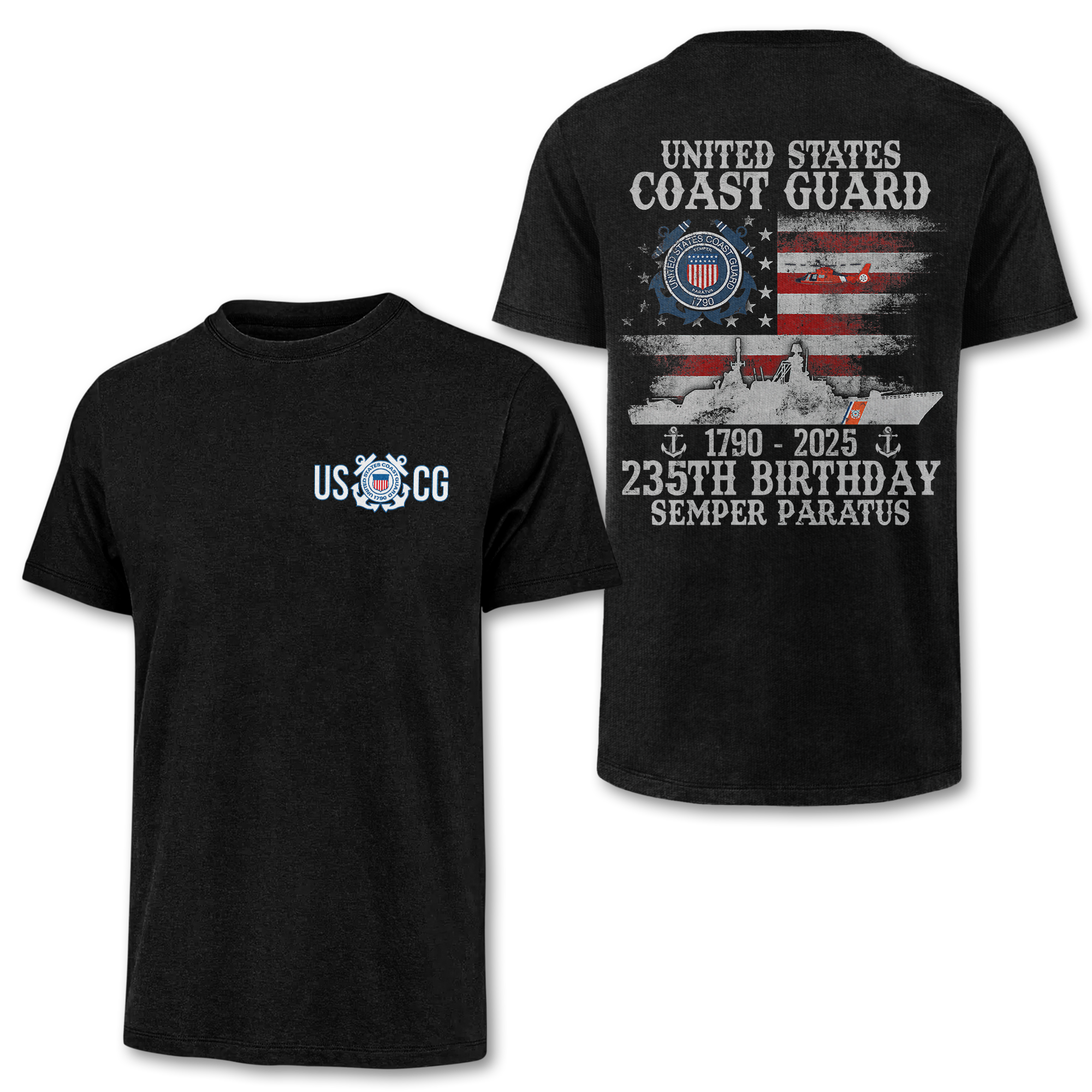 Coast Guard 235th Birthday Double Side Classic T-shirt