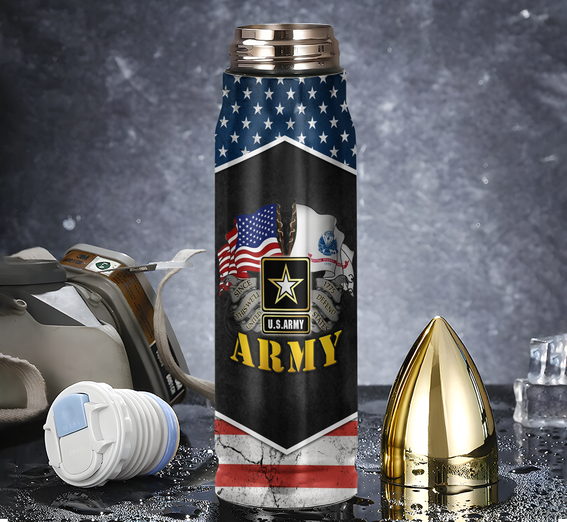 Army 250th Anniversary Bullet Tumbler