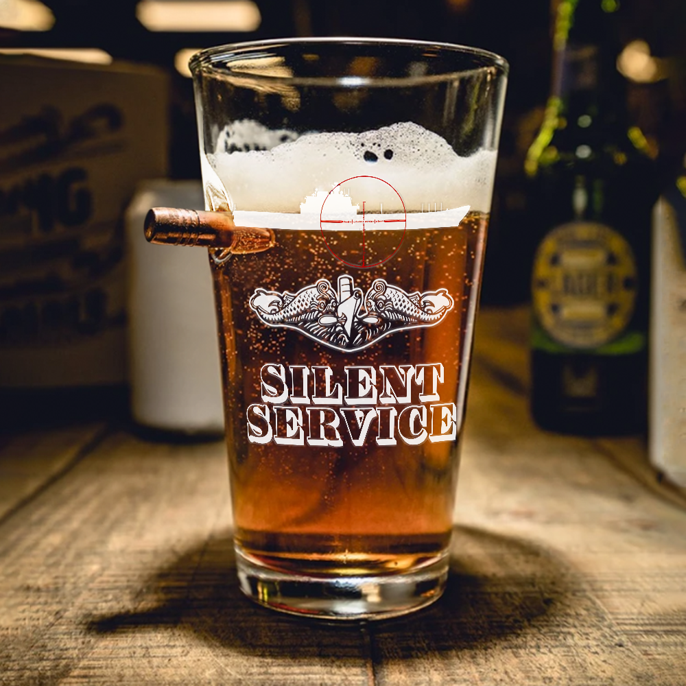 Submarine Silent Service Bullet Pint Glass