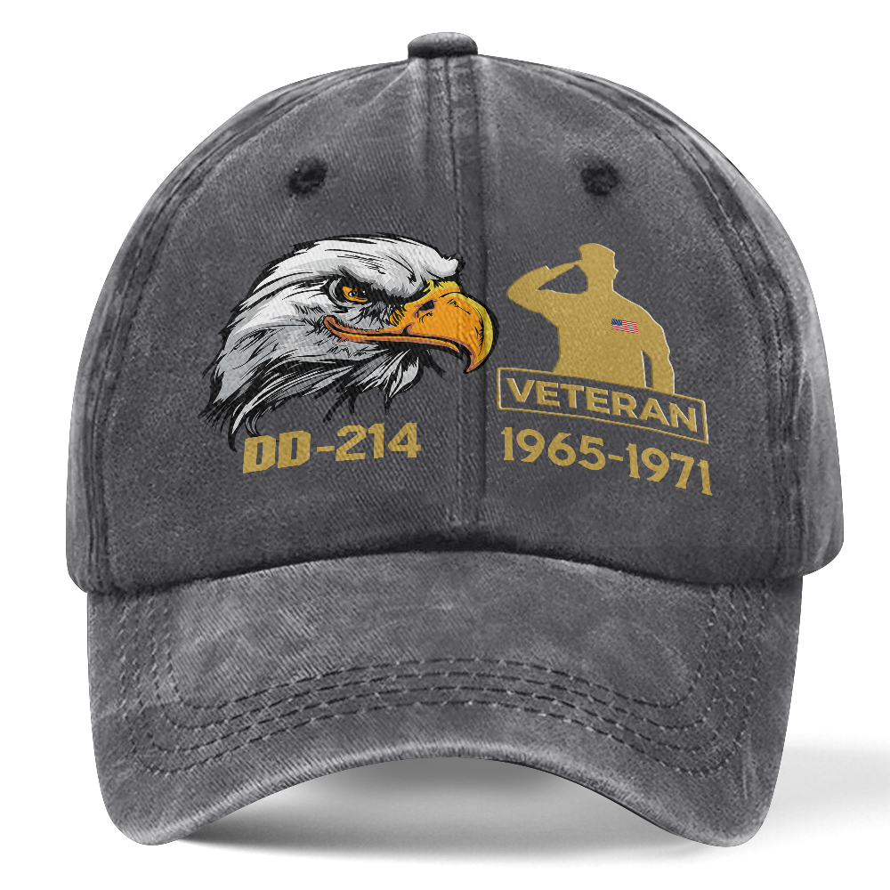 Personalizable Veteran DD-214 Washed Cap