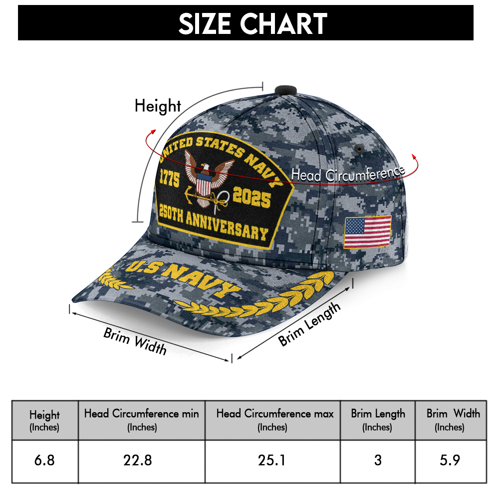Navy 250th Anniversary Classic Cap
