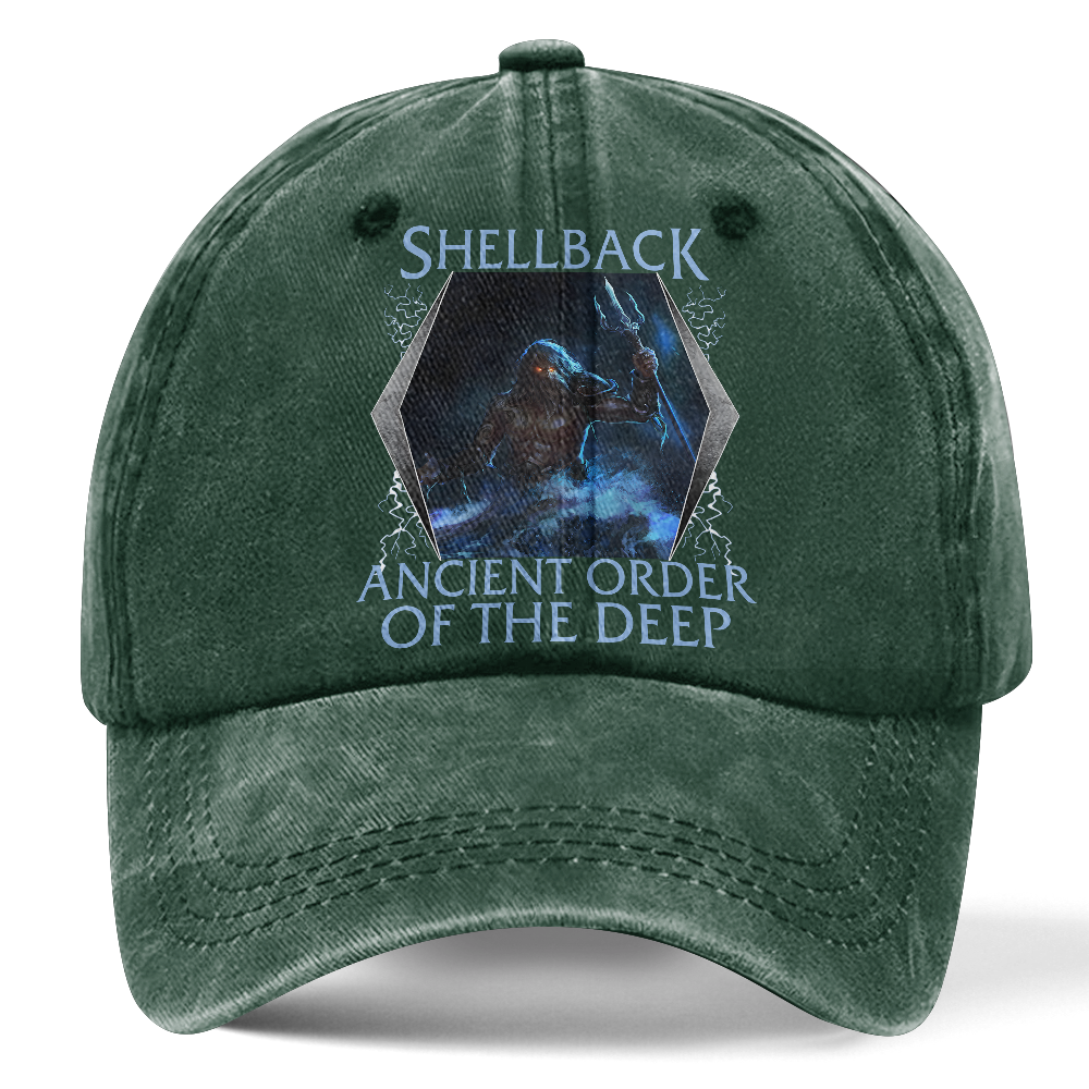 Personalizable Navy Shellback Washed Cap