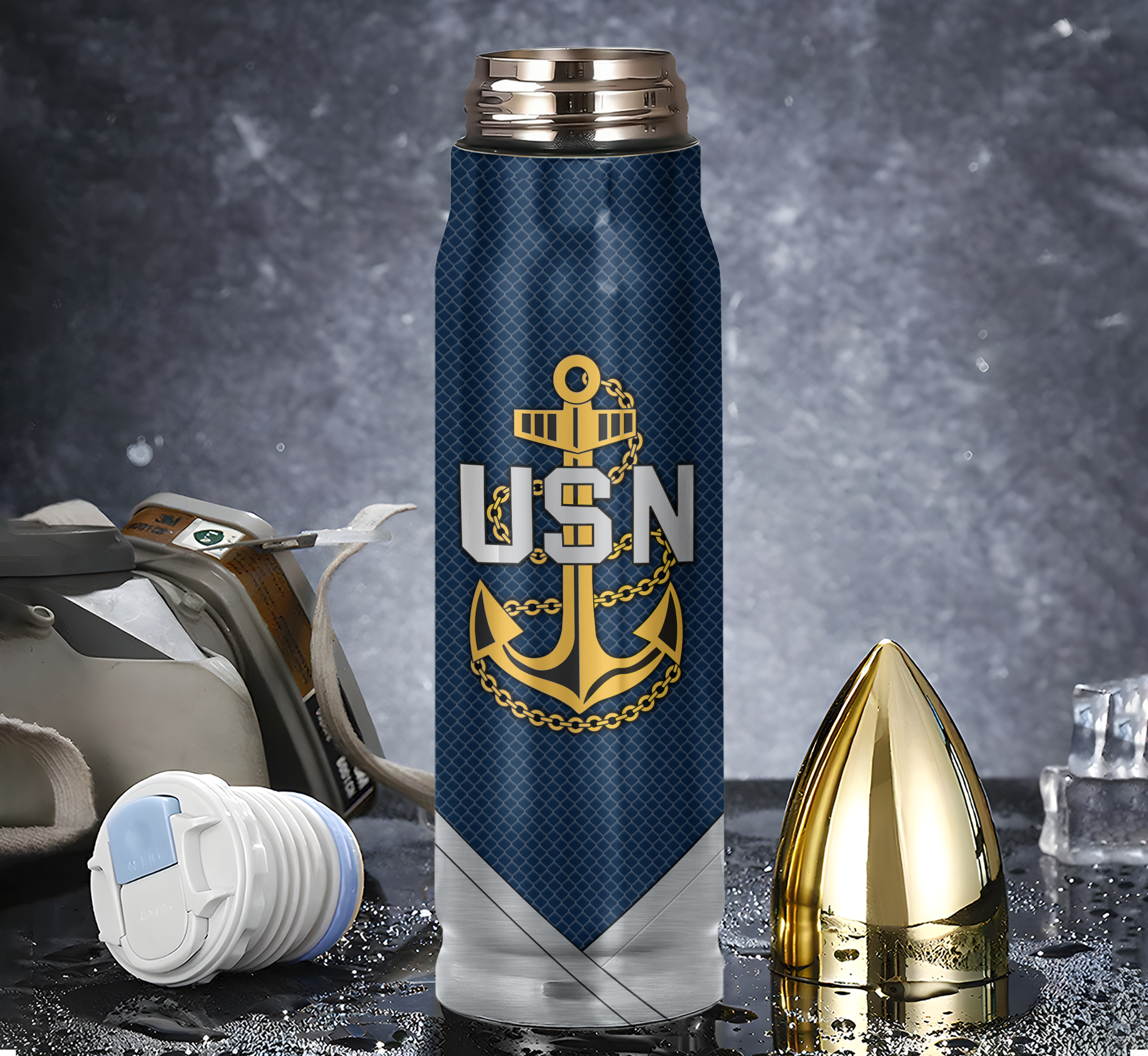Navy 250th Anniversary Bullet Tumbler