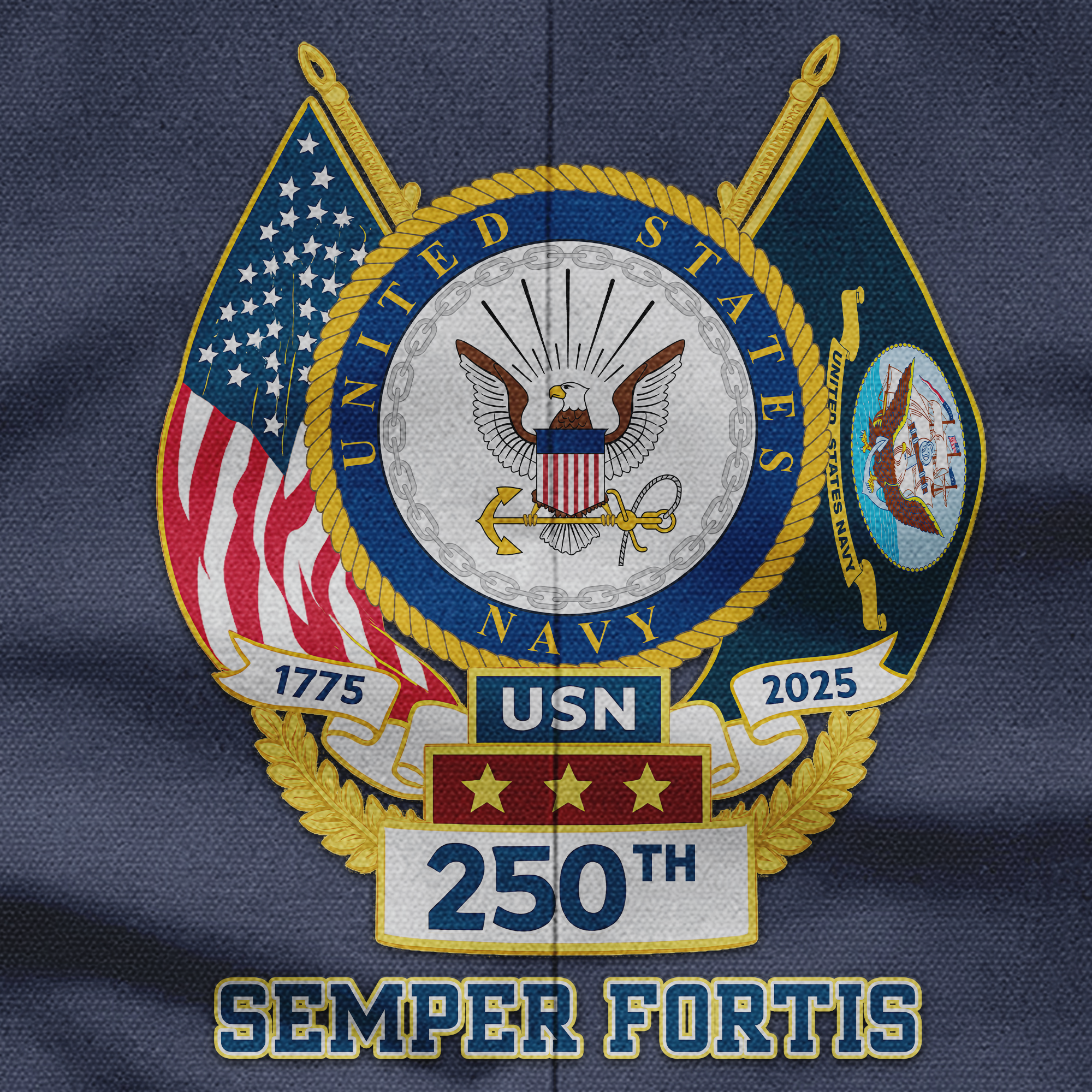 Navy 250th Anniversary Pocket Vest
