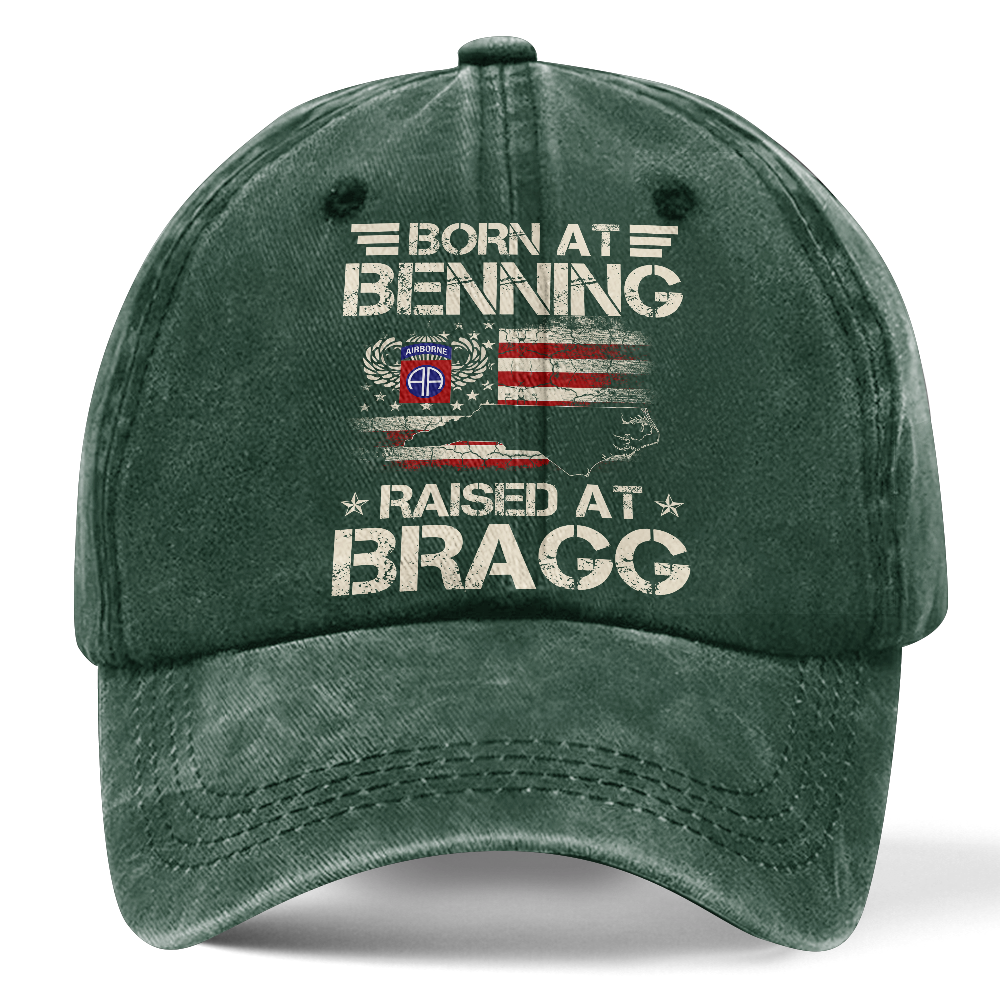82nd Airborne Born At Benning Washed Cap