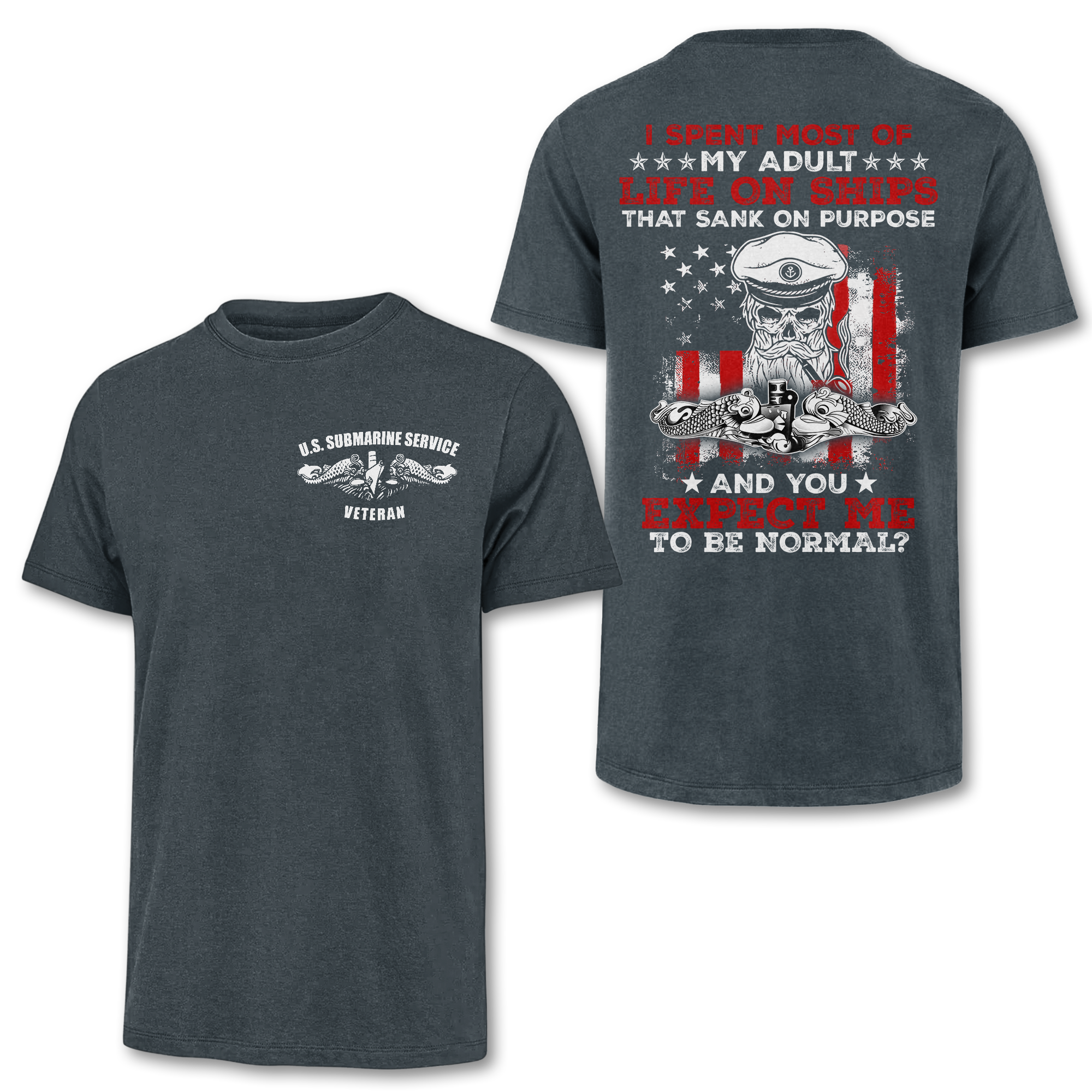 Navy Submarine Life That Sank On Purpose Double Side Classic T-shirt