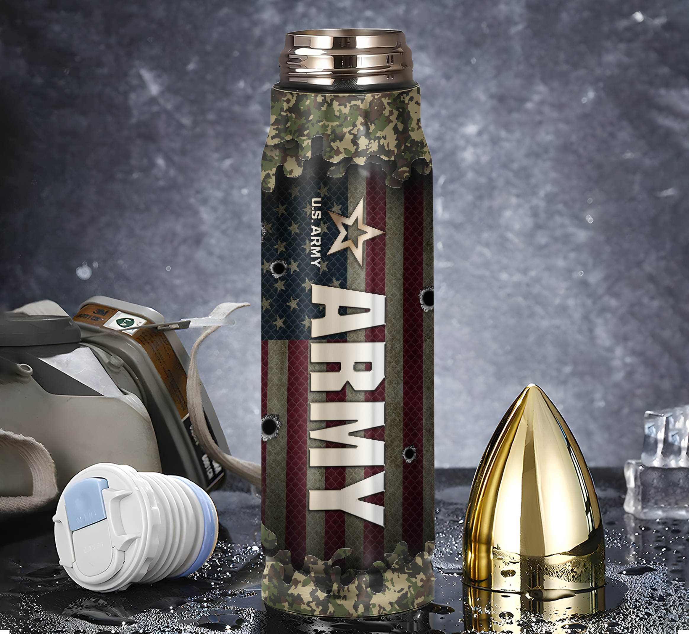 Army 250th Anniversary Bullet Tumbler