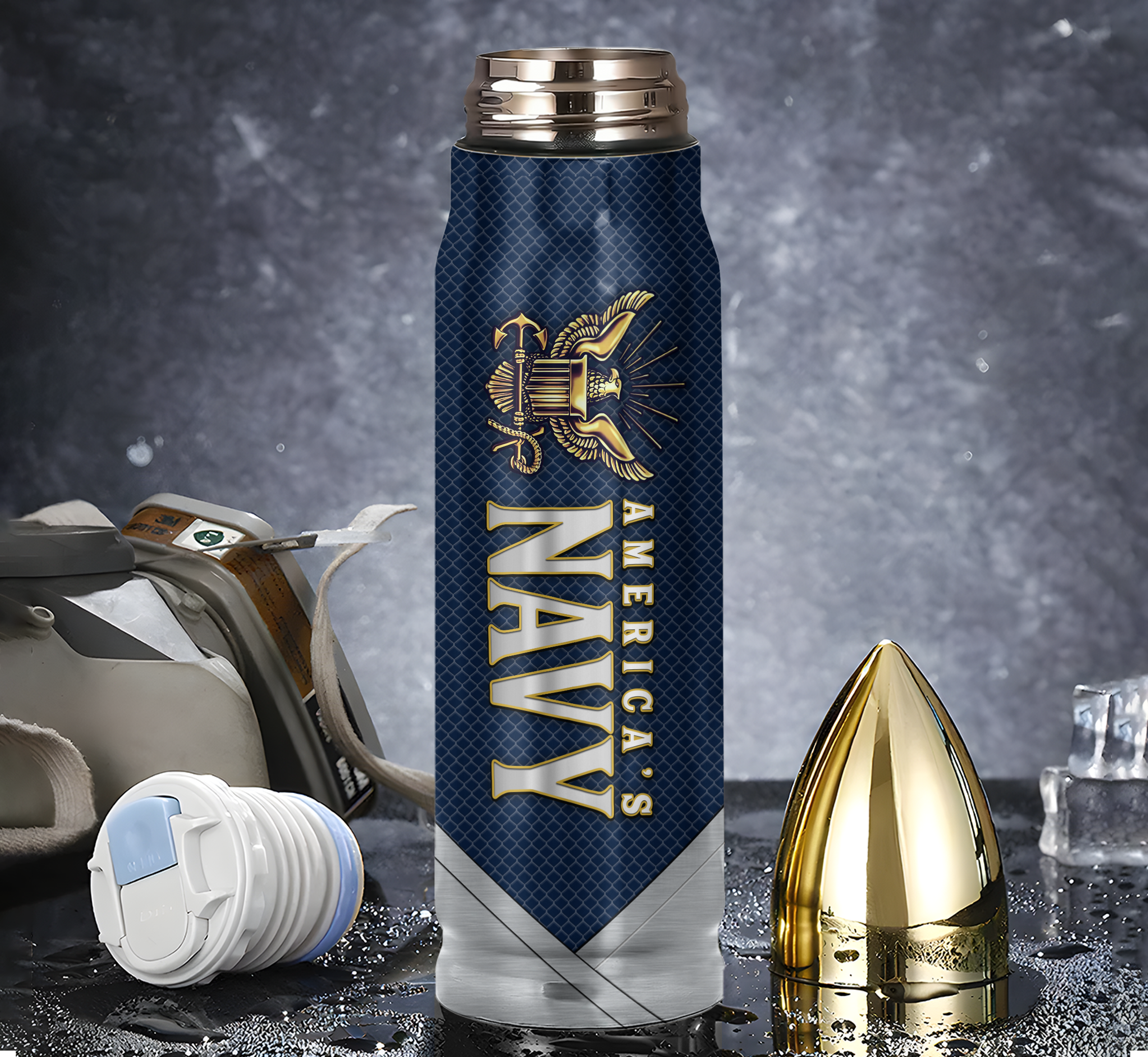 Navy 250th Anniversary Bullet Tumbler