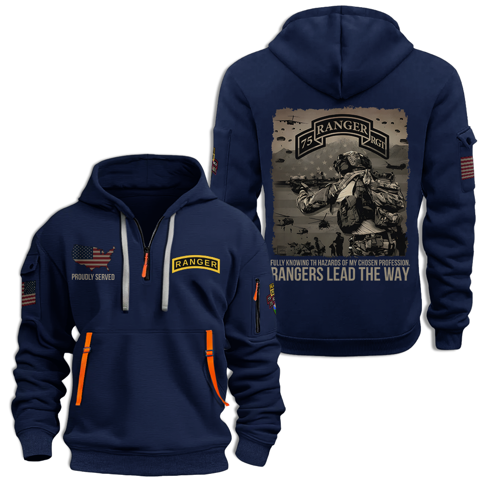 75th Ranger Regiment Quarter Zip Hoodie