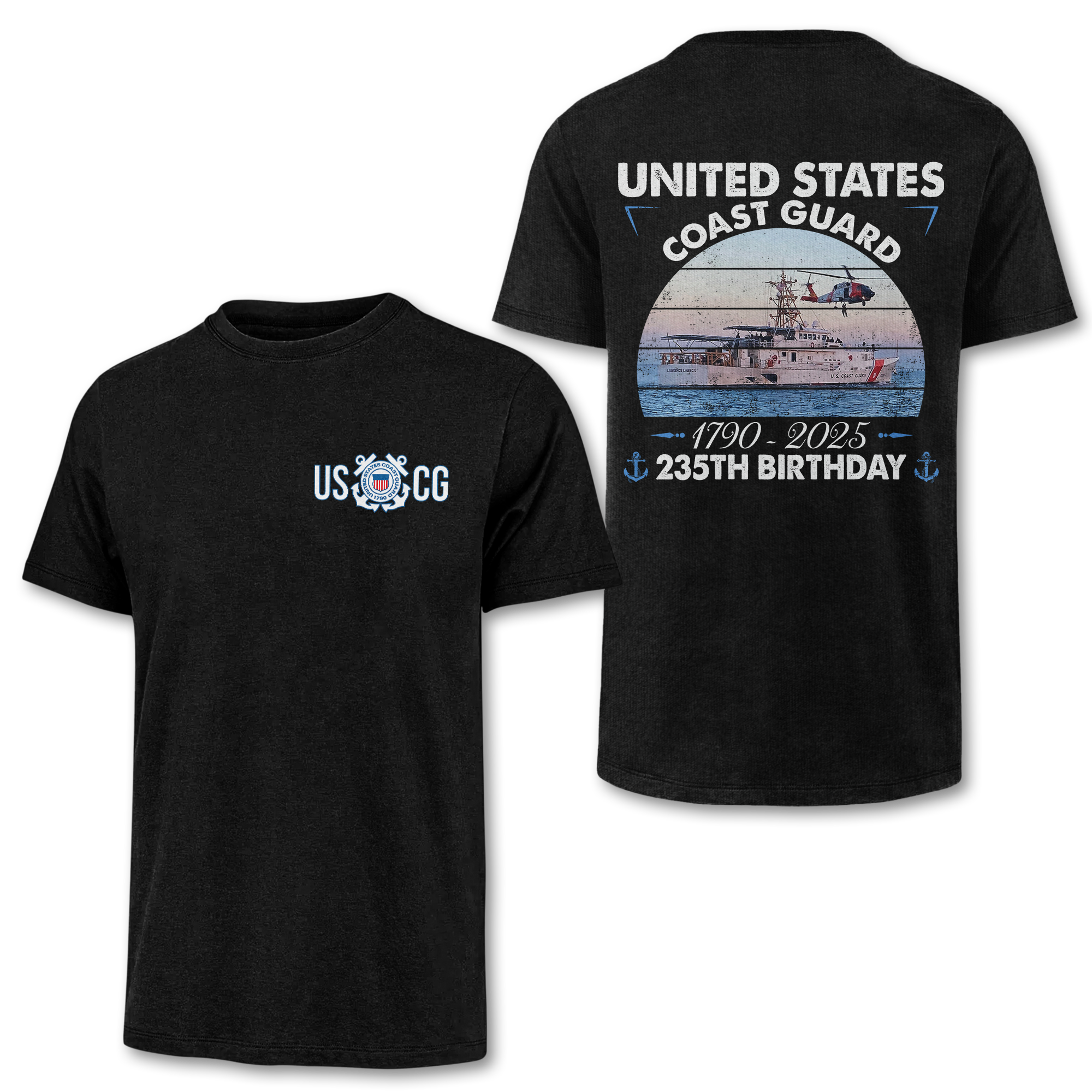 Coast Guard 235th Birthday Double Side Classic T-shirt