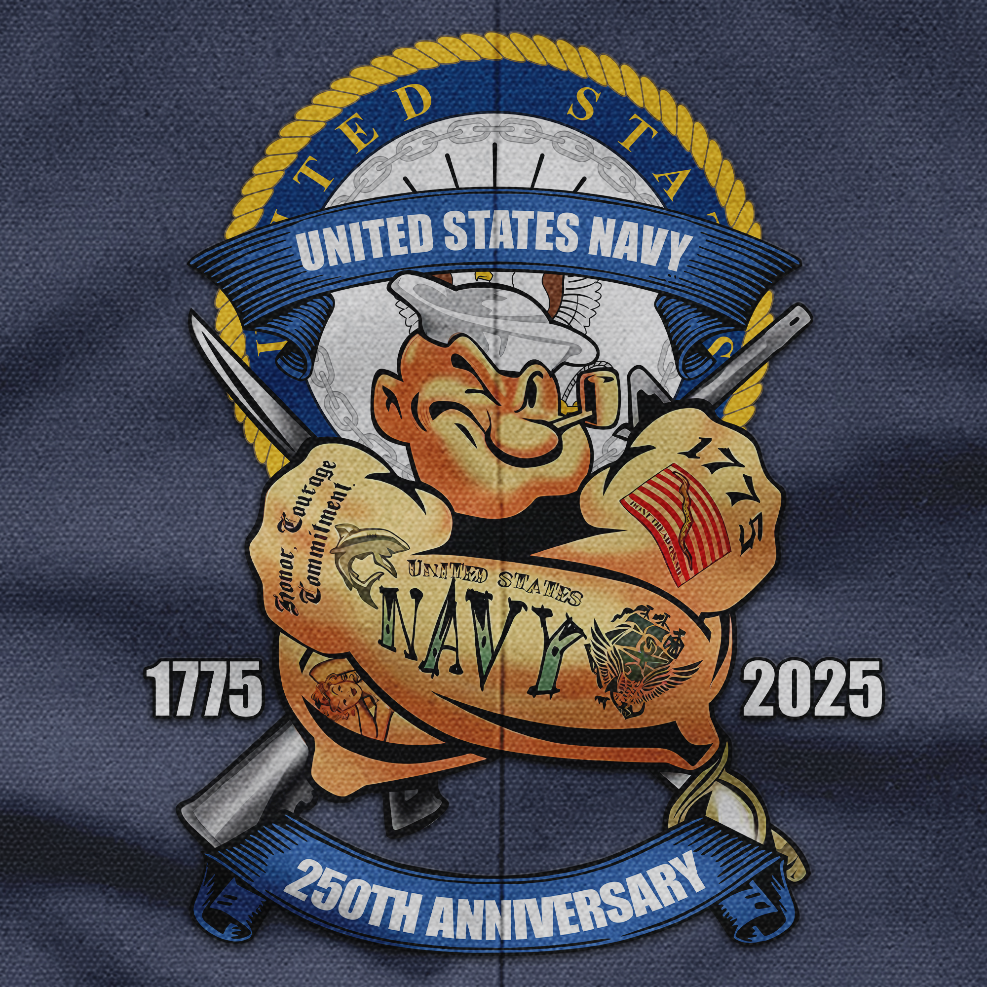Navy 250th Anniversary Pocket Vest