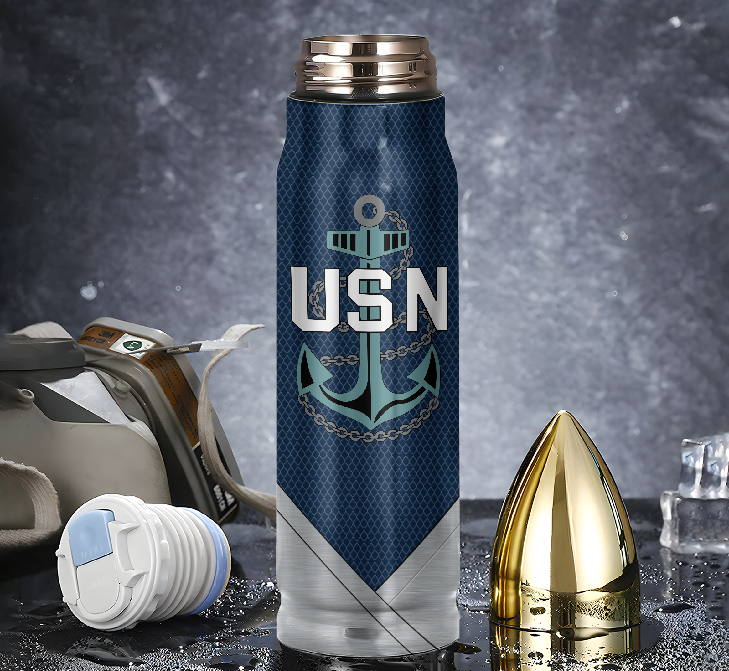 Navy 250th Anniversary Bullet Tumbler