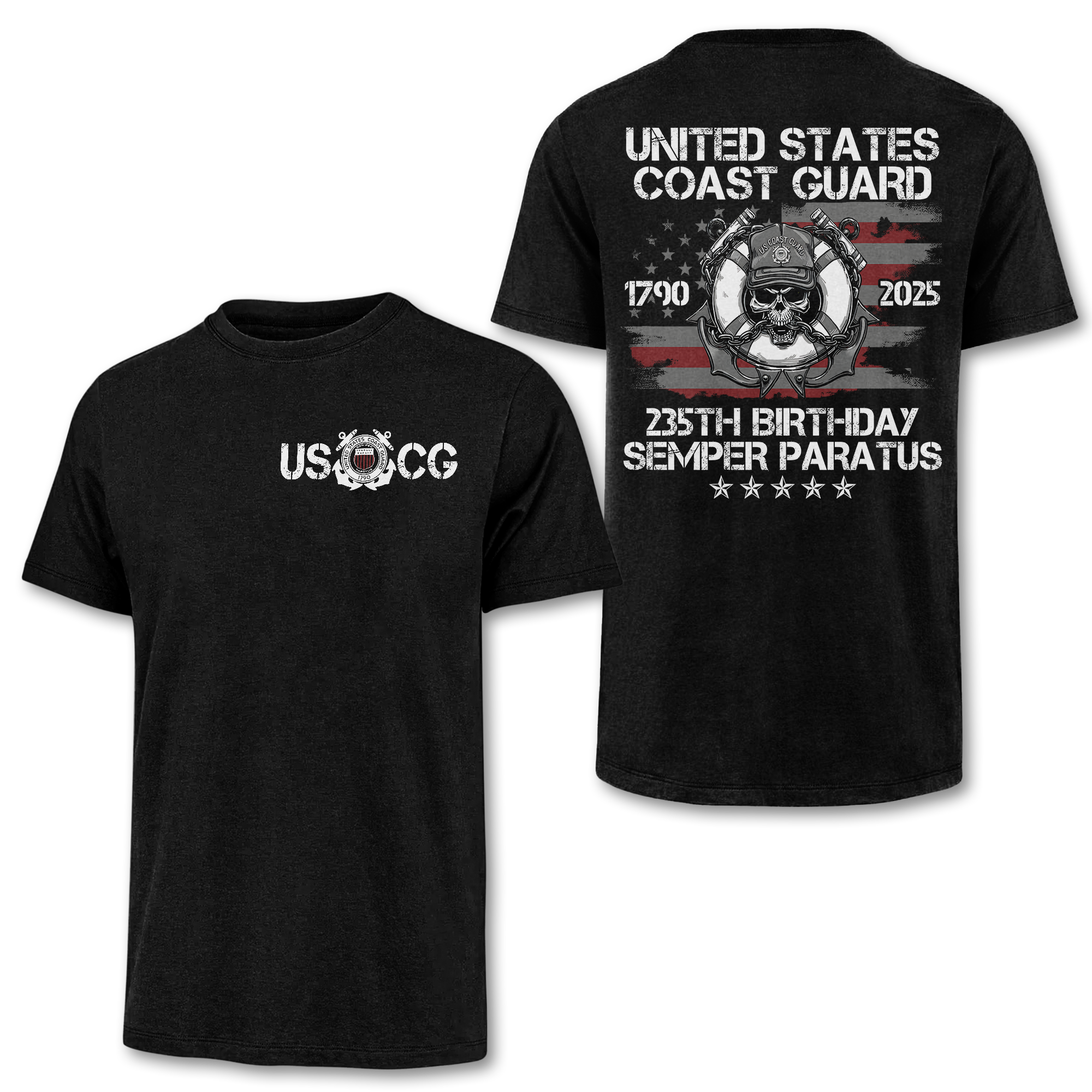 Coast Guard 235th Birthday Double Side Classic T-shirt