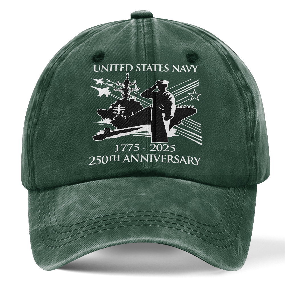 Navy 250th Anniversary Washed Cap