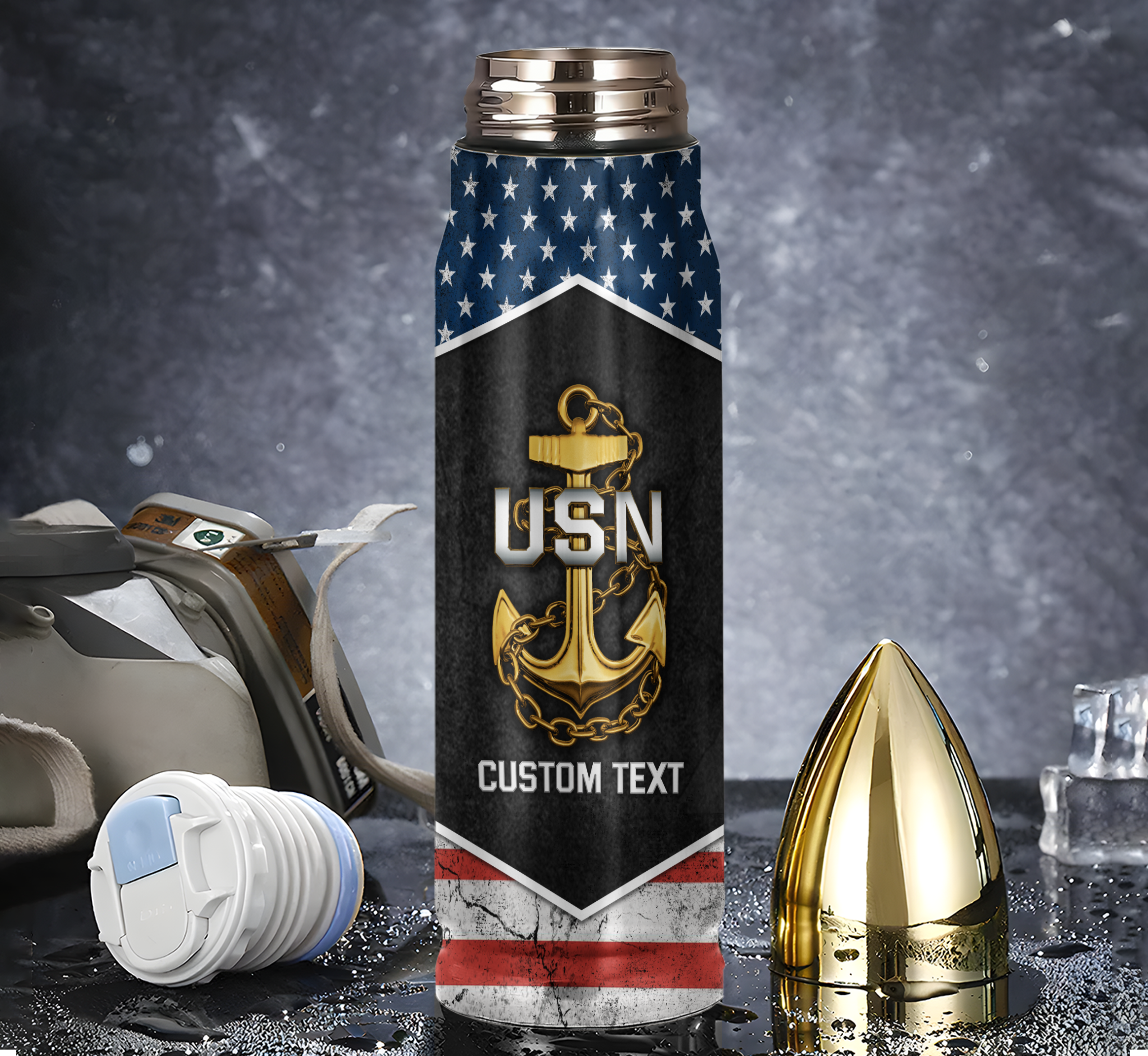 Navy 250th Anniversary Bullet Tumbler