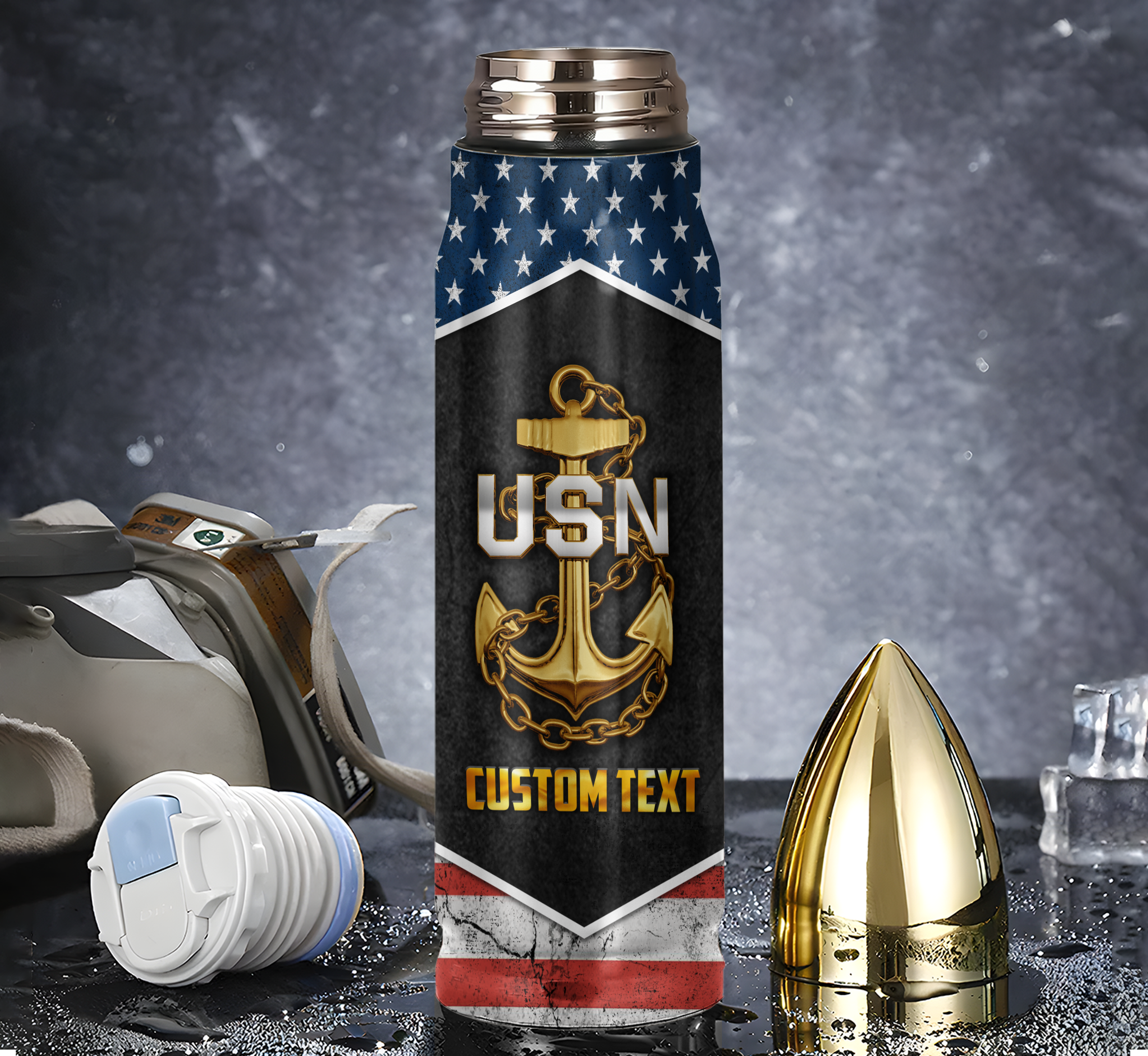 Navy 250th Anniversary Bullet Tumbler