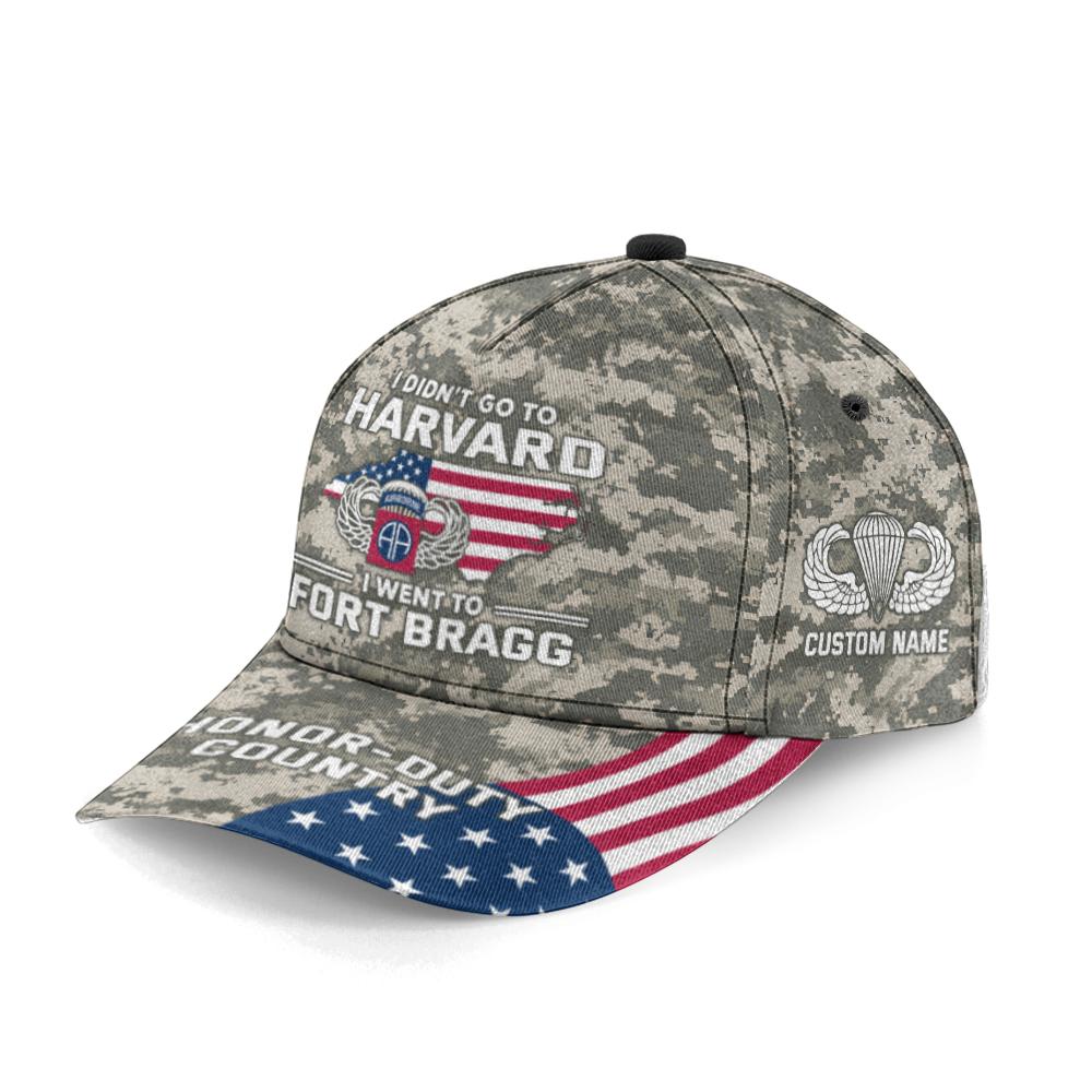Personalized Airborne I Didn't Go To Harvard Classic Cap