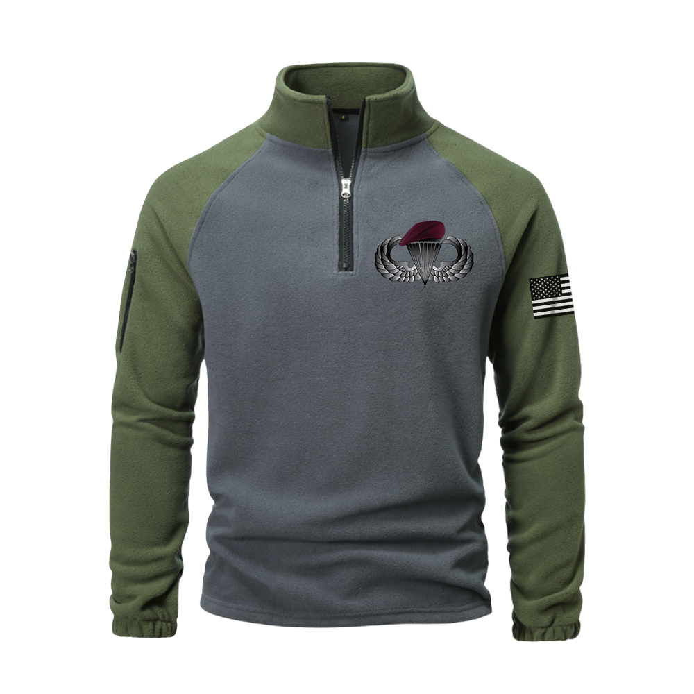 Paratrooper I Am The .001% Half-Zip Raglan Sweatshirt