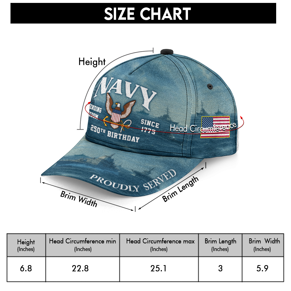 Navy 250th Anniversary Classic Cap