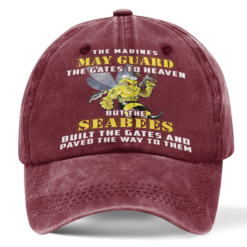 Personalizable Navy Seabee Washed Cap