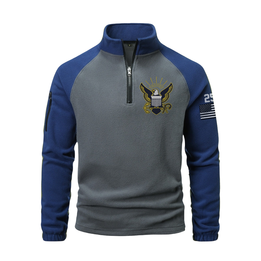 Navy 250th Anniversary Half-Zip Raglan Sweatshirt