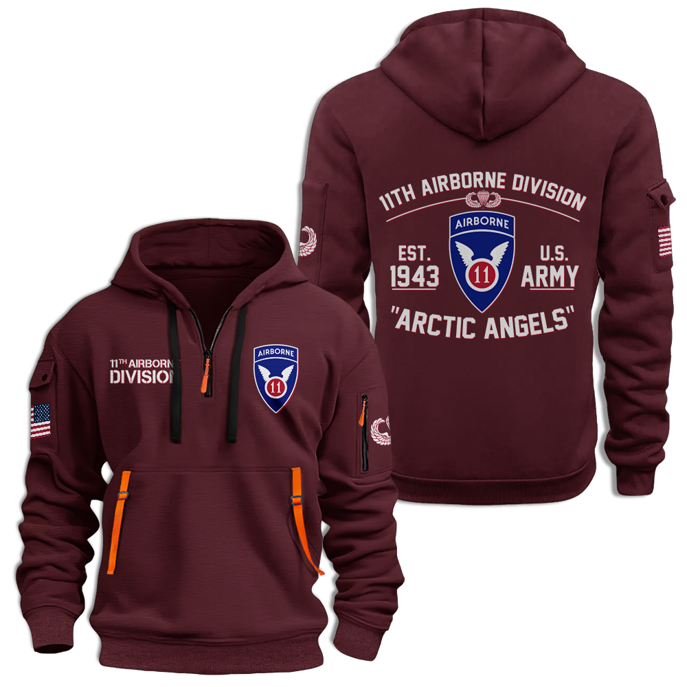 11th Airborne Division Quarter Zip Hoodie