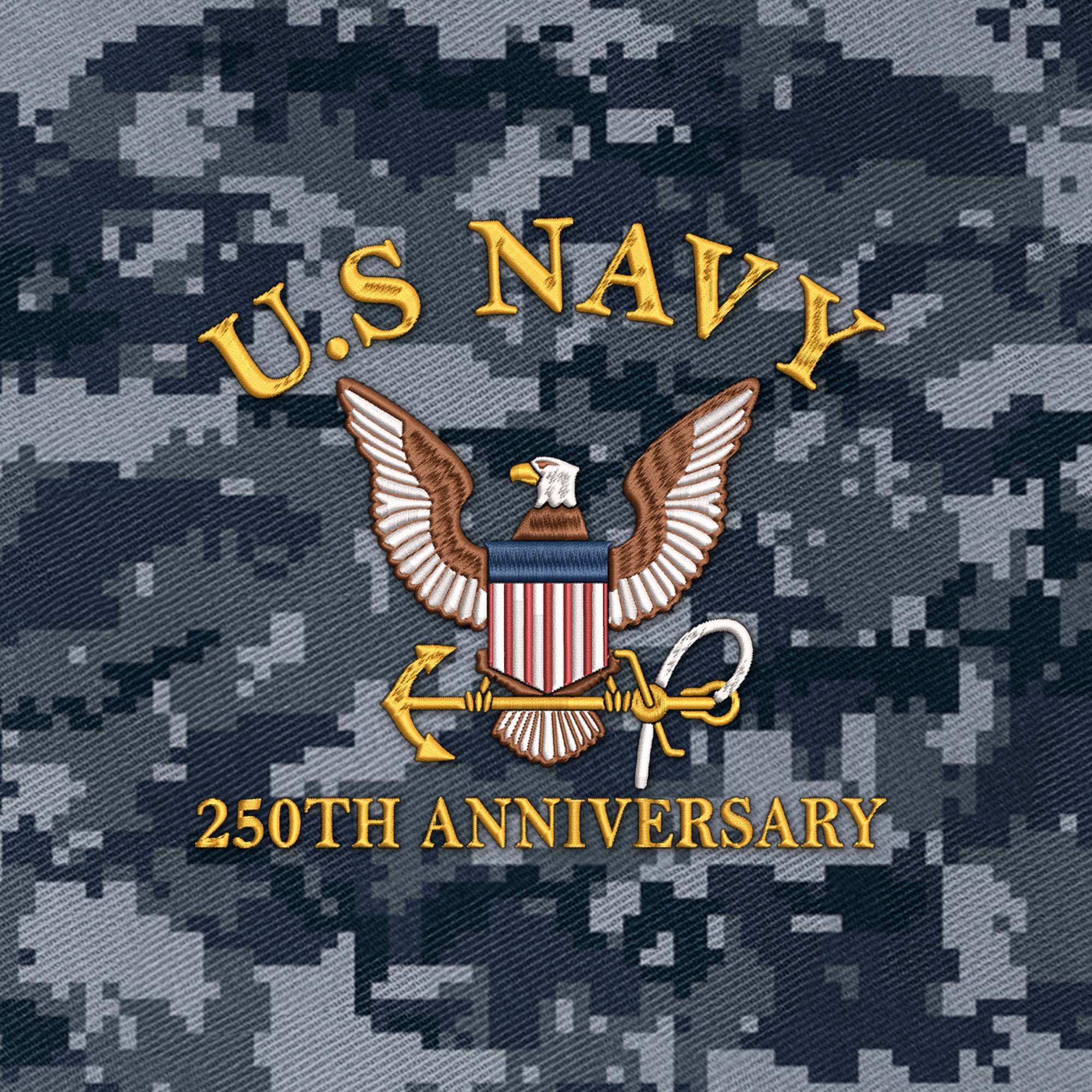 Navy 250th Anniversary Embroidered & Printed Cap