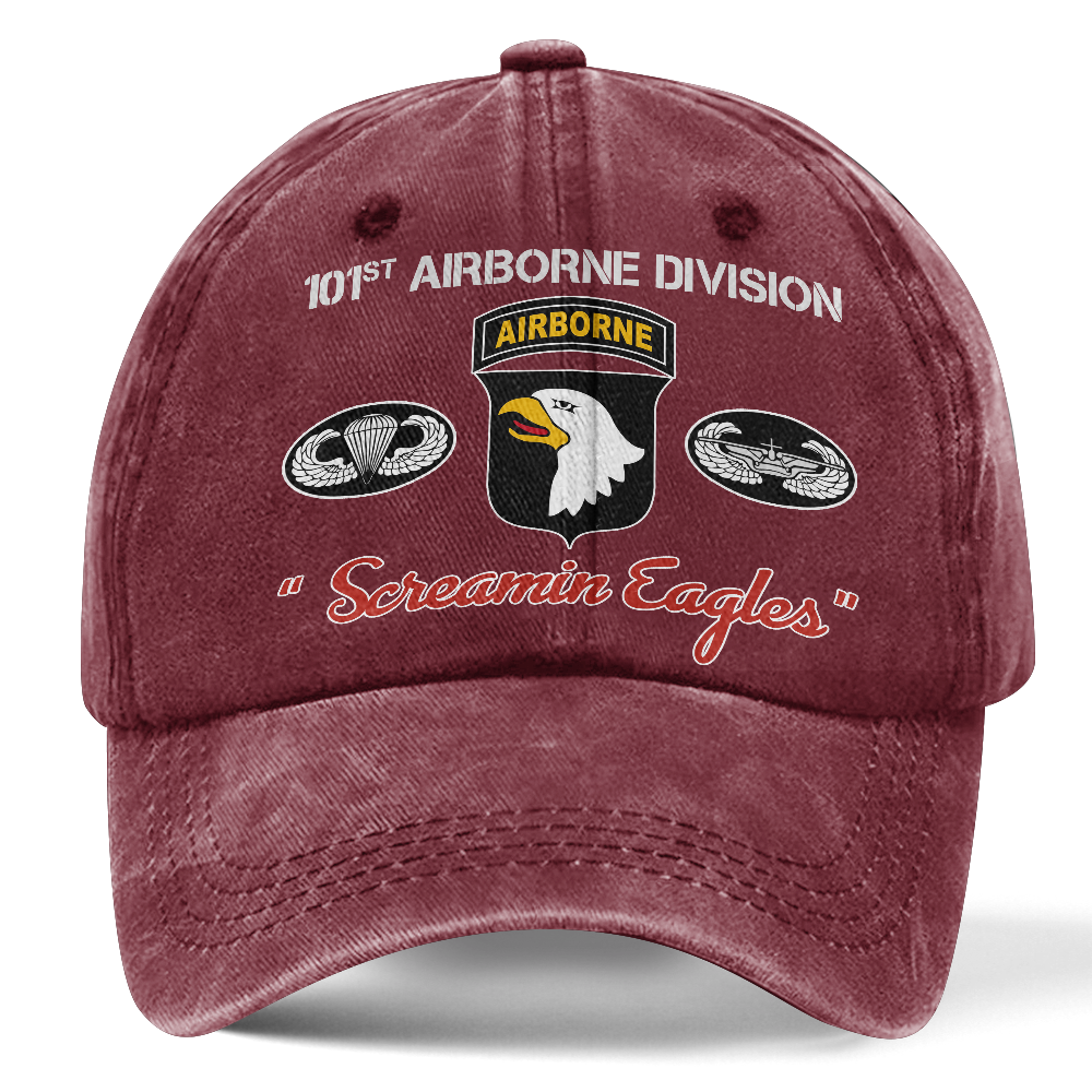 Airborne Screaming Eagles Washed Cap