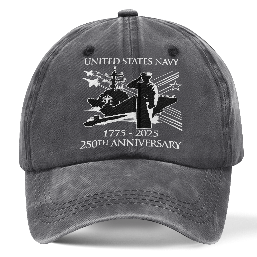 Navy 250th Anniversary Washed Cap