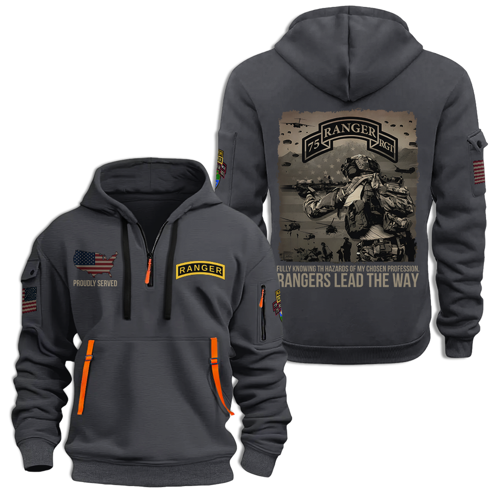 75th Ranger Regiment Quarter Zip Hoodie