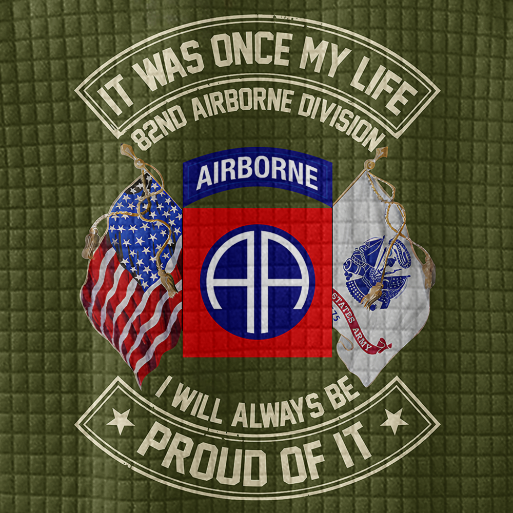 Personalizable 82nd Airborne Division Waffle Stand Collar Sweatshirt