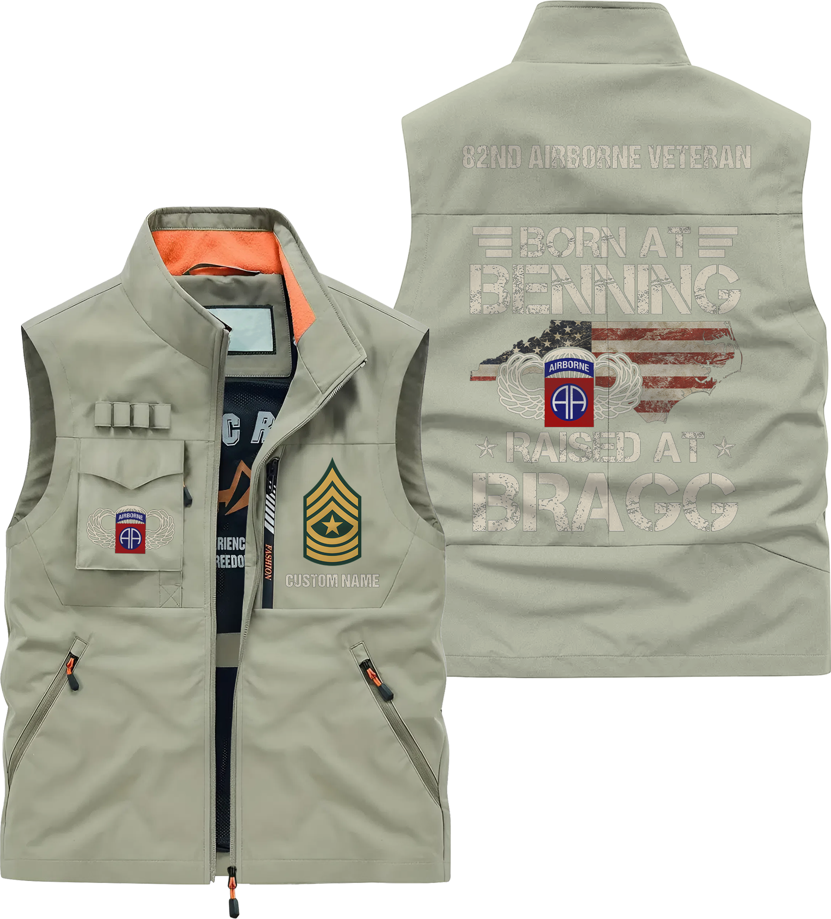 Personalizable 82nd Airborne Born At Benning Pocket Vest