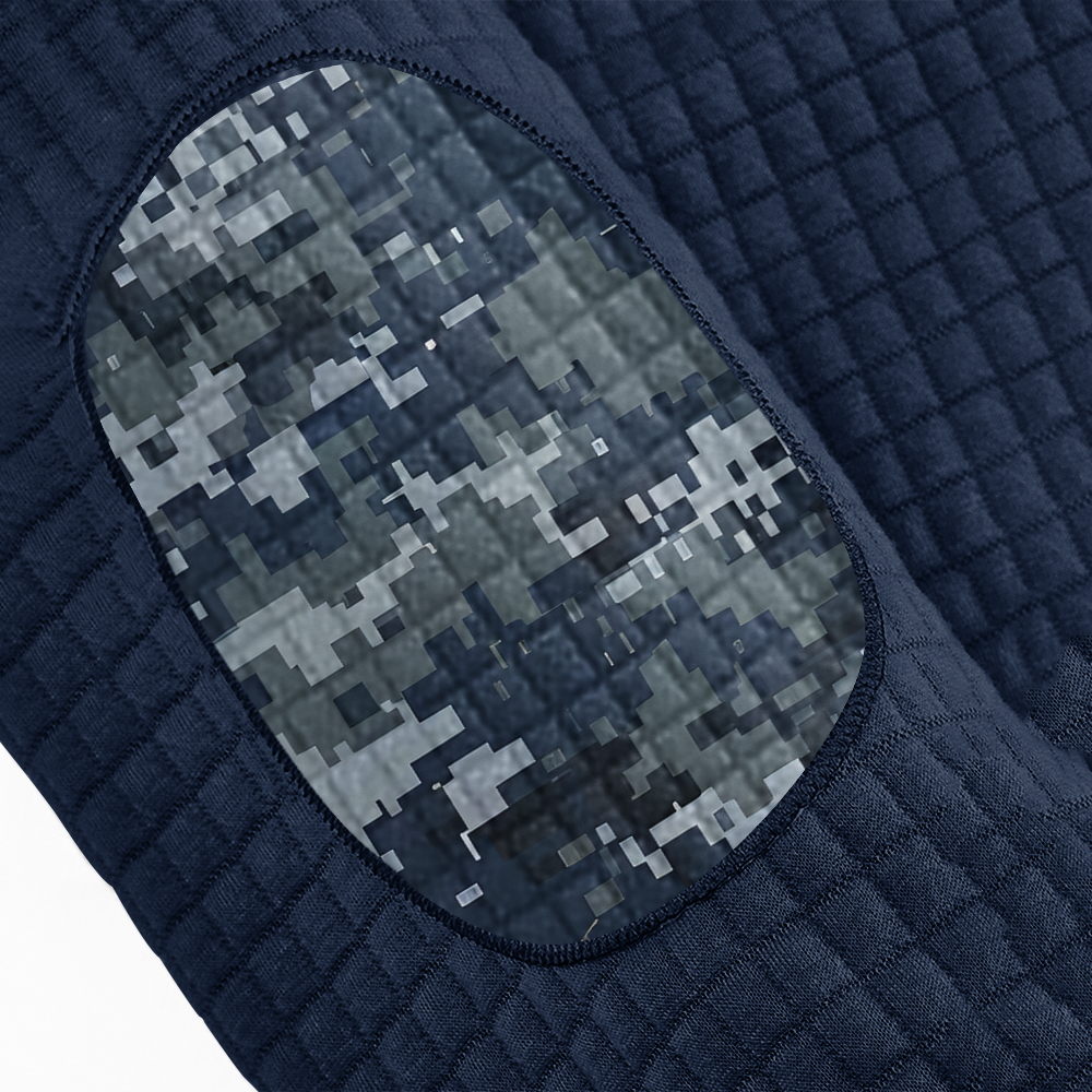 Personalizable Being A Navy Veteran Is An Honor Waffle Stand Collar Sweatshirt