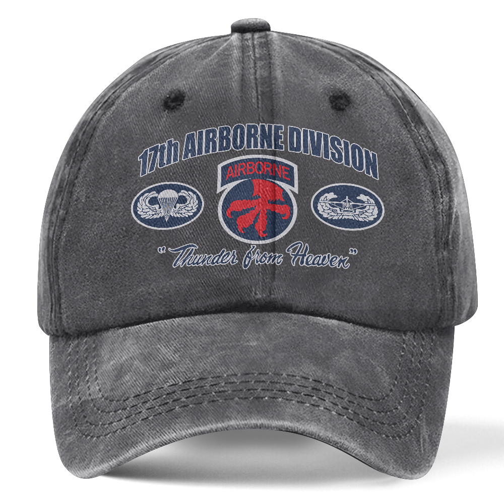 Personalizable 17th Airborne Division Washed Cap
