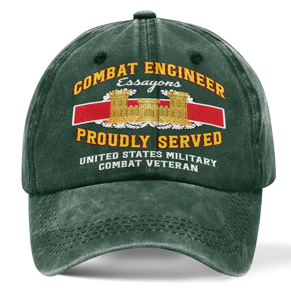 Personalizable Combat Engineer Washed Cap