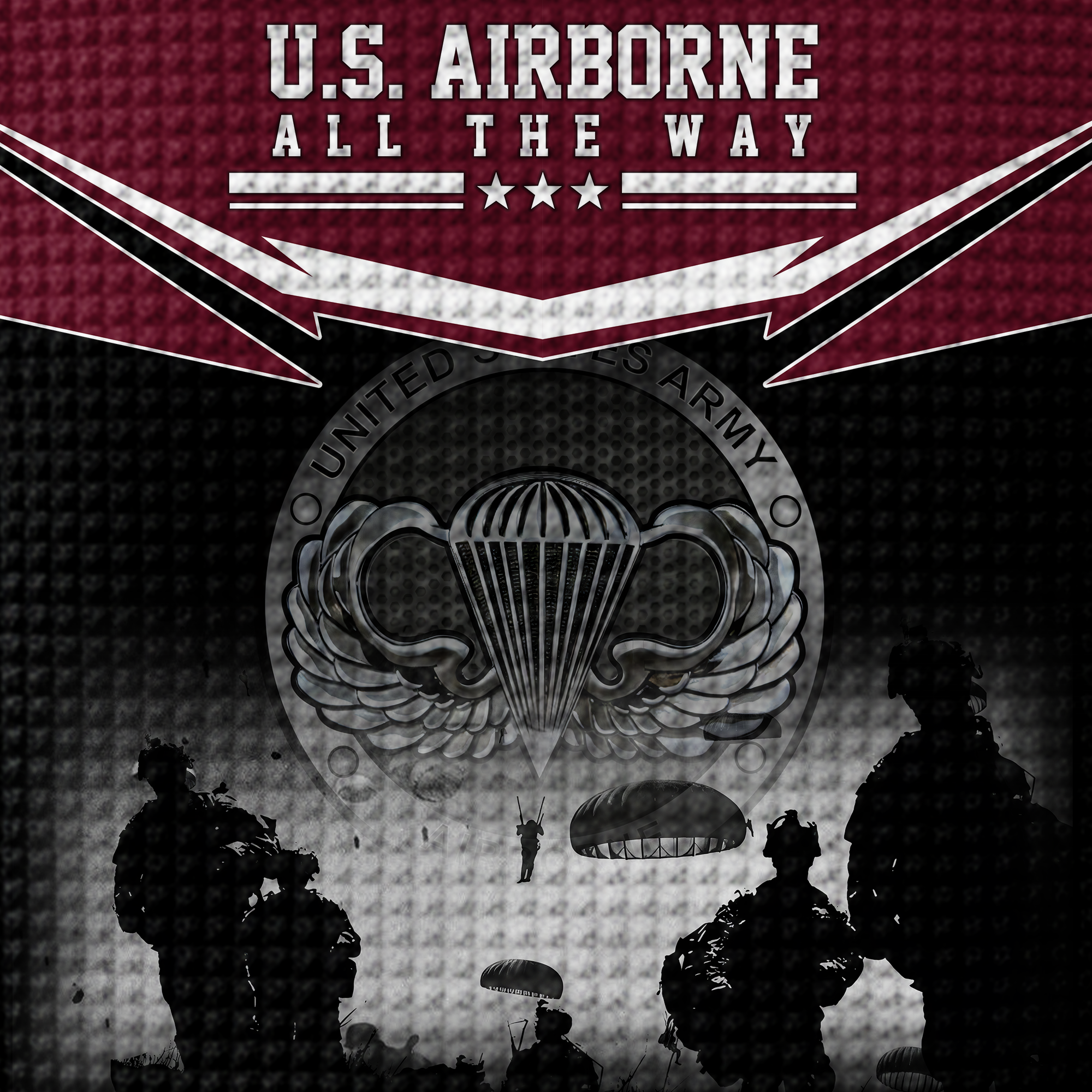 Airborne All The Way Quarter Zip Waffle Hoodie