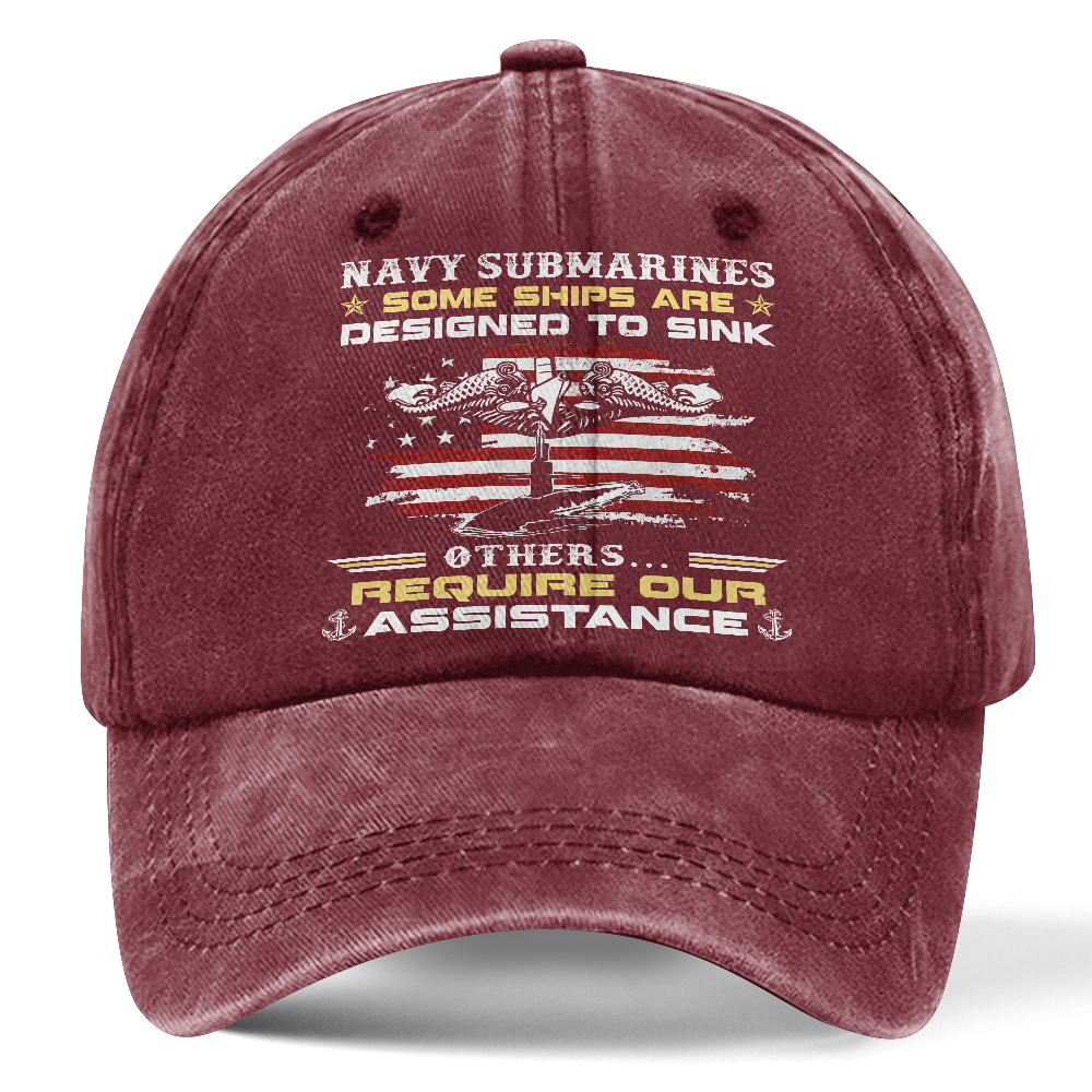 Navy Submarine Some Ships Are Designed To Sink Washed Cap