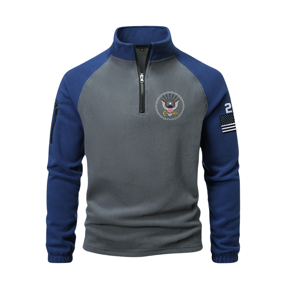 Navy 250th Anniversary Half-Zip Raglan Sweatshirt