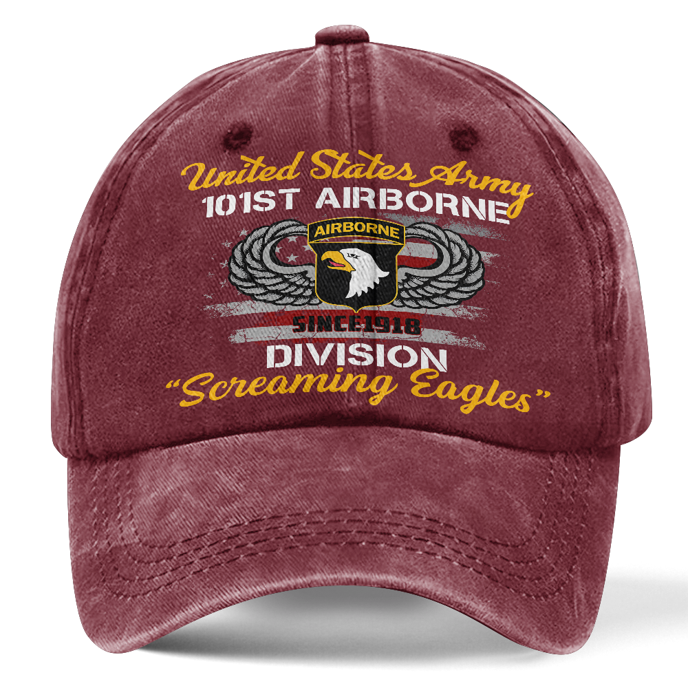 Airborne Screaming Eagles Washed Cap