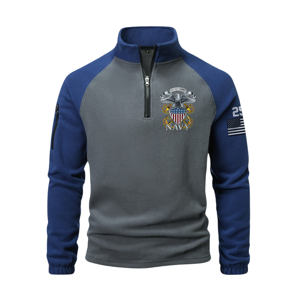 Navy 250th Anniversary Half-Zip Raglan Sweatshirt