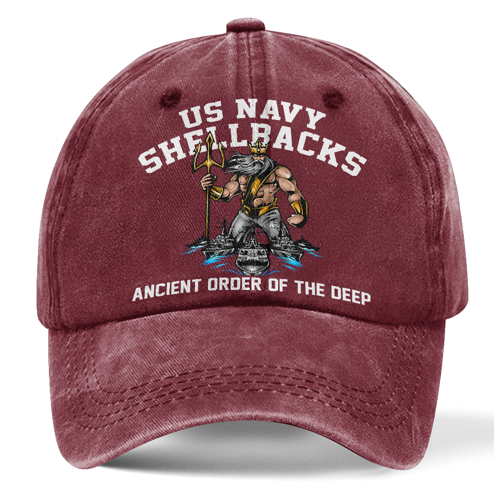 Personalizable Navy Shellback Washed Cap