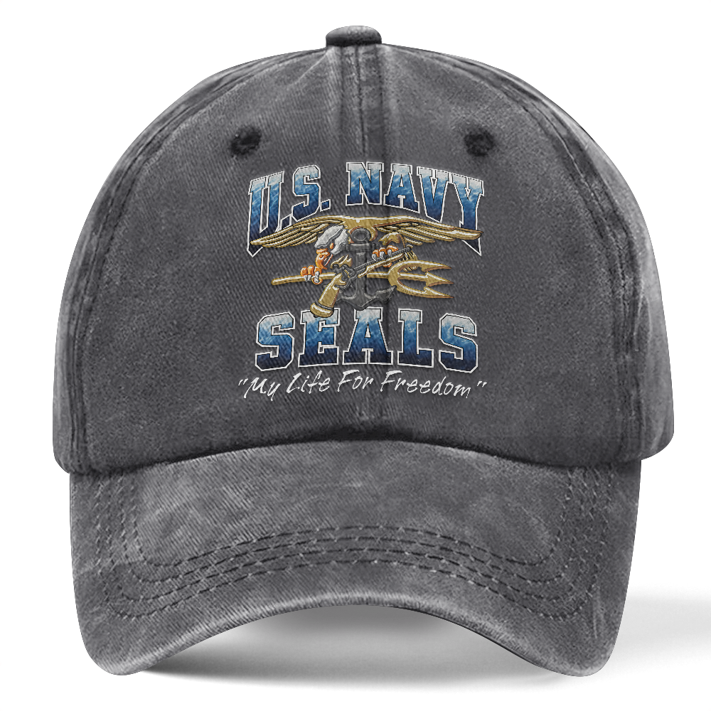 Personalizable Navy Seals Washed Cap