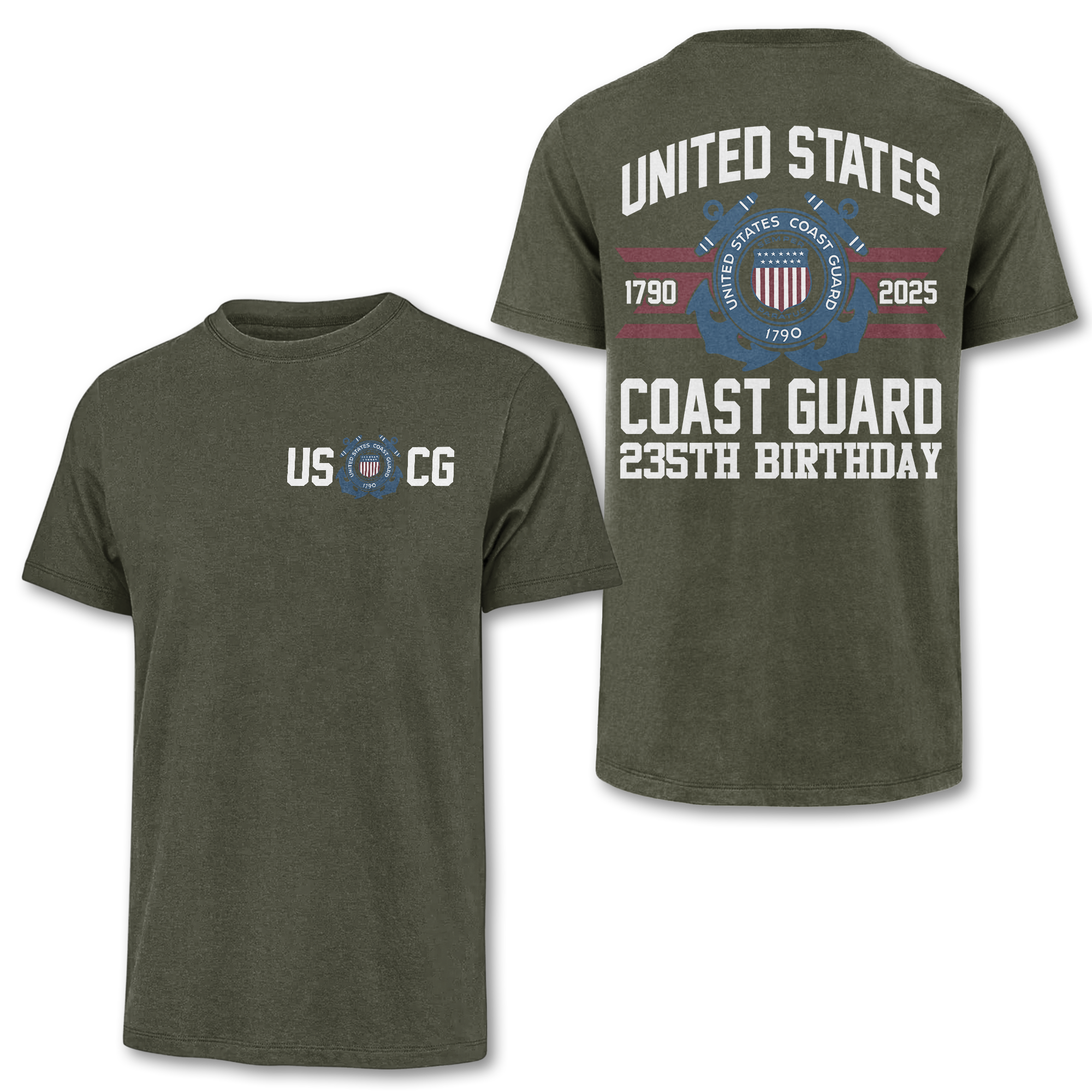 Coast Guard 235th Birthday Double Side Classic T-shirt